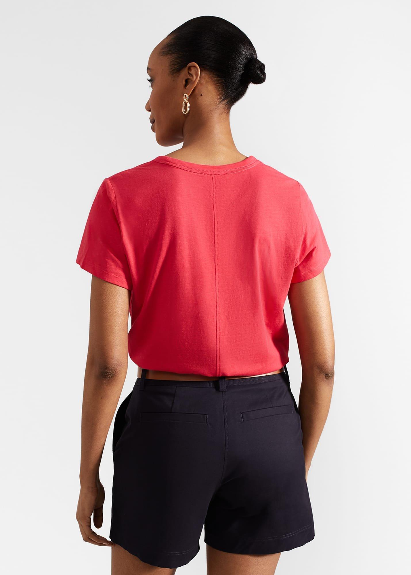 Adaline Cotton Slub T-Shirt, Rouge Pink, hi-res