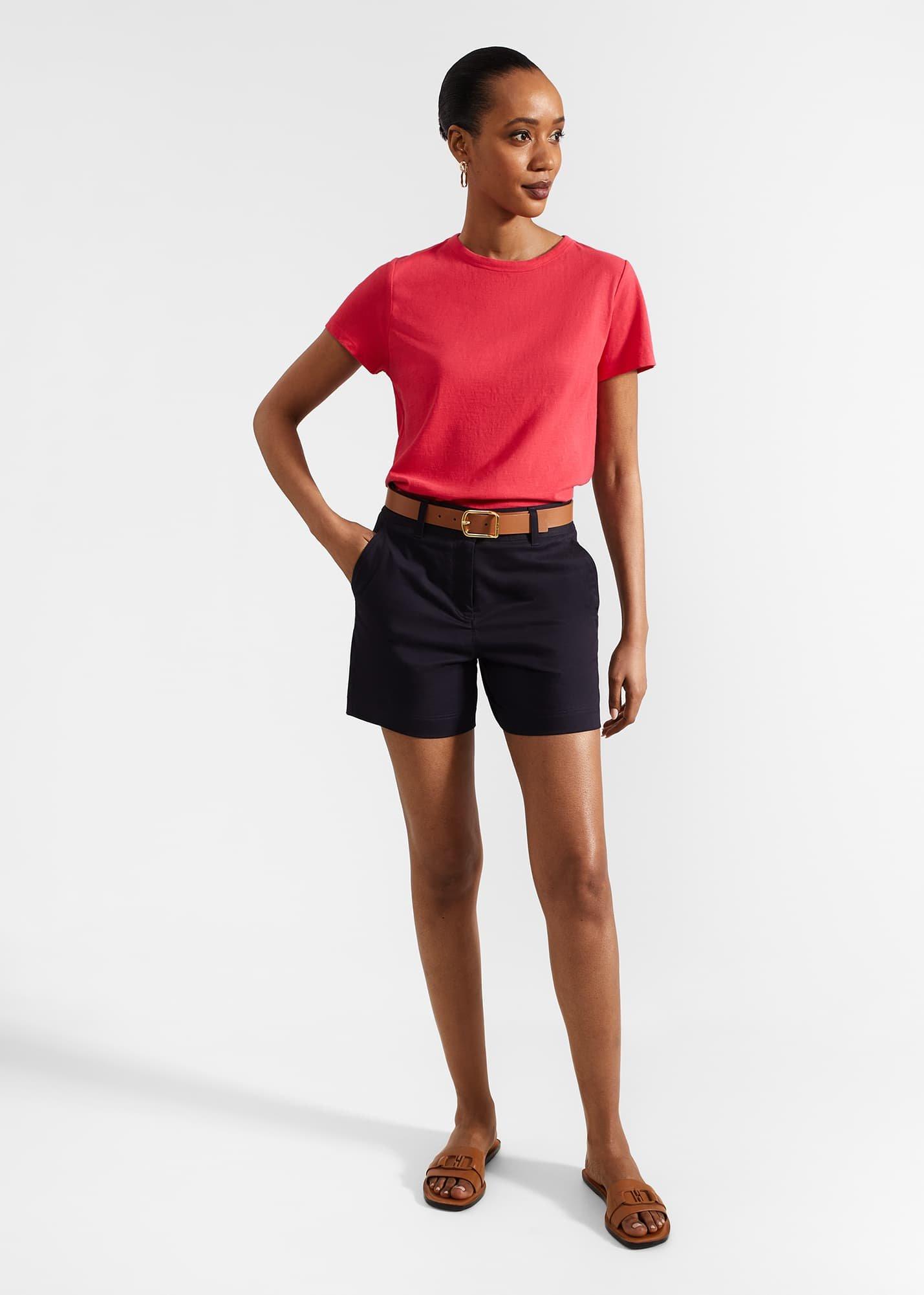 Adaline Cotton Slub T-Shirt, Rouge Pink, hi-res