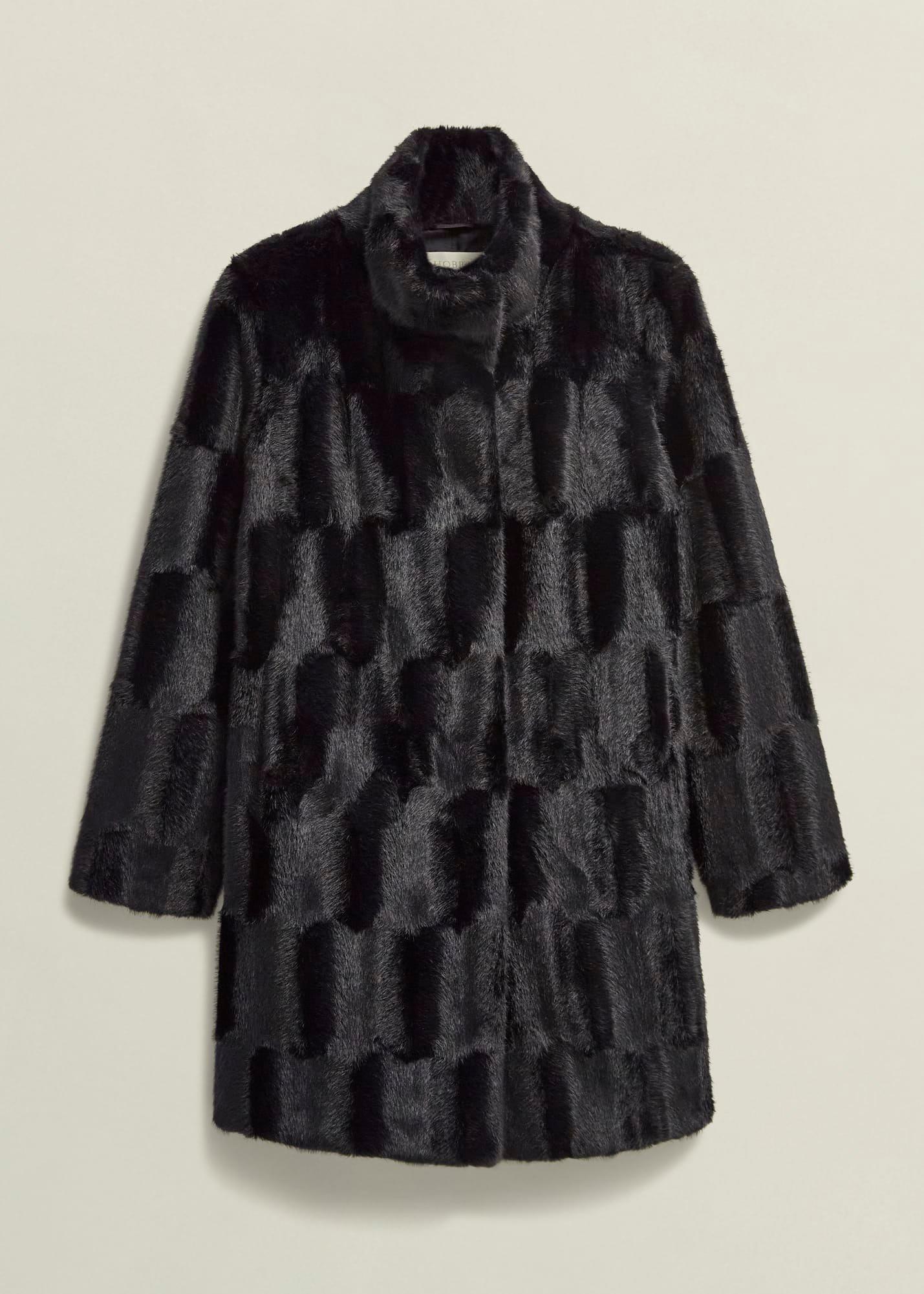 Rosanne Faux Fur Coat, Black, hi-res