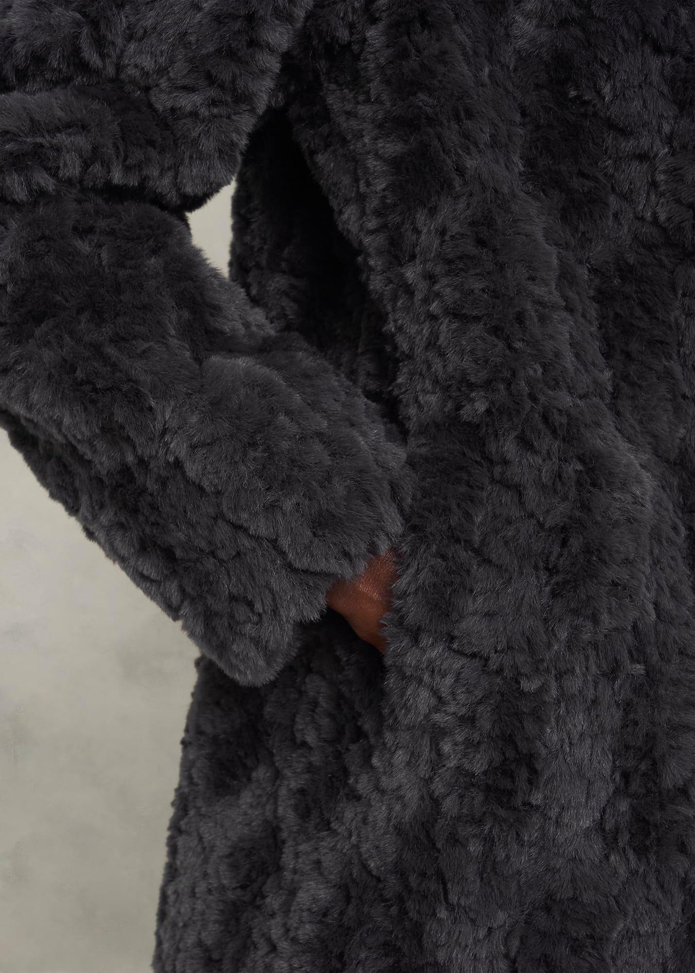 Briony Faux Fur Coat, Dark Charcoal, hi-res