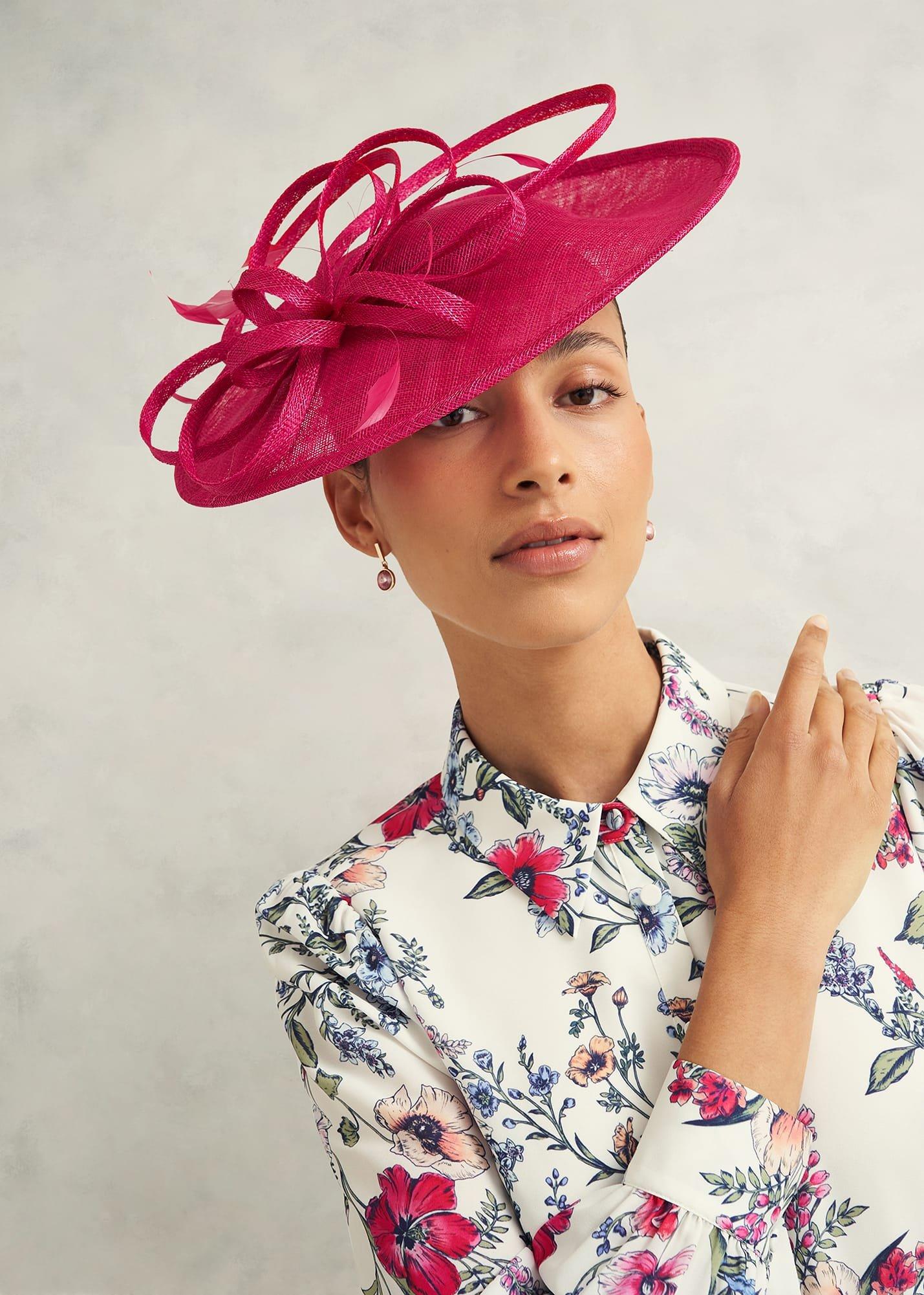 Freya Fascinator, Zinnia Pink, hi-res