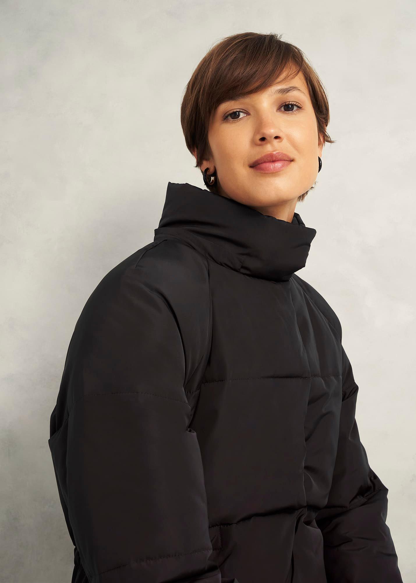 Cara Puffer Coat, Black, hi-res