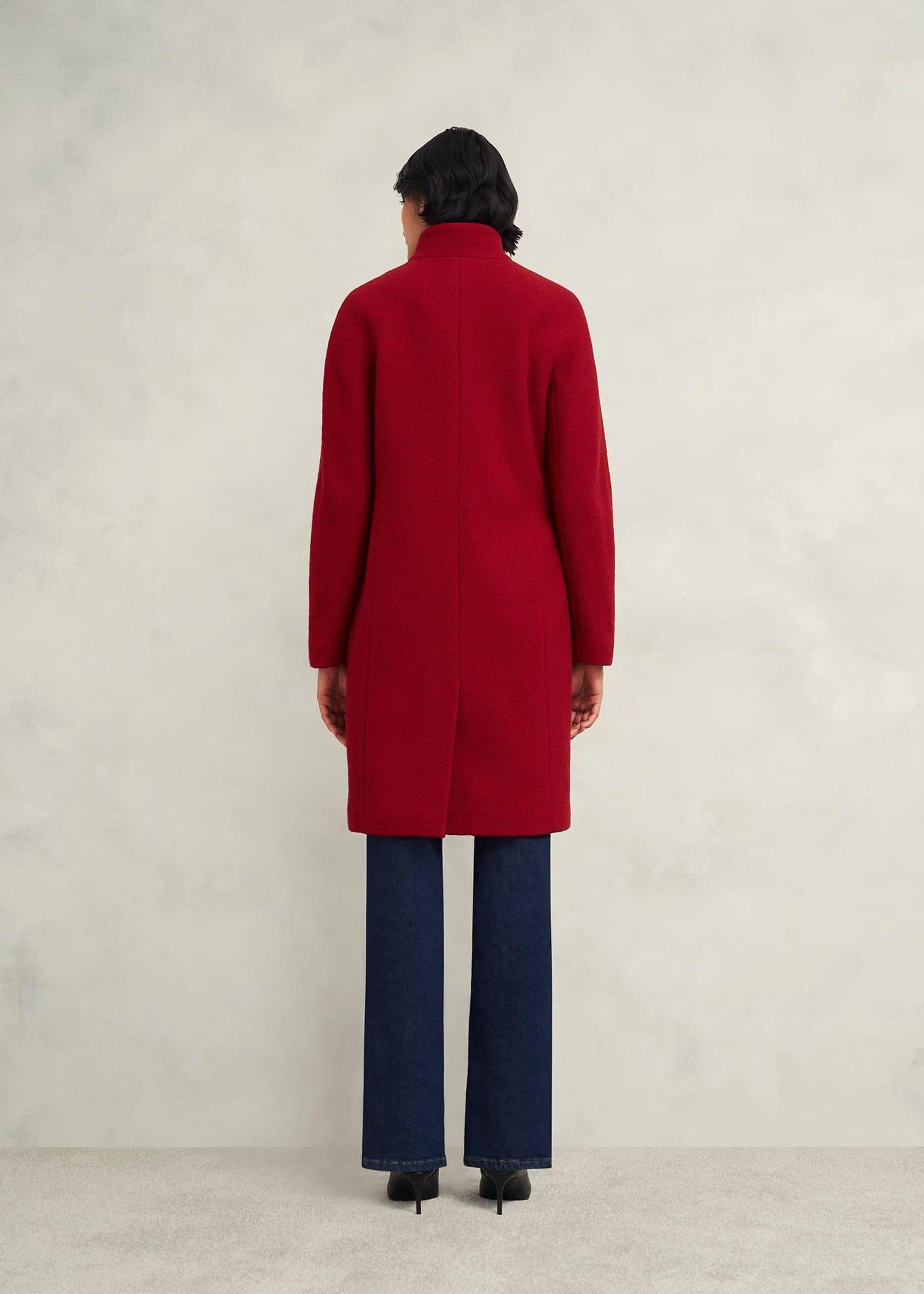 Imelda Wool Coat, Red, hi-res