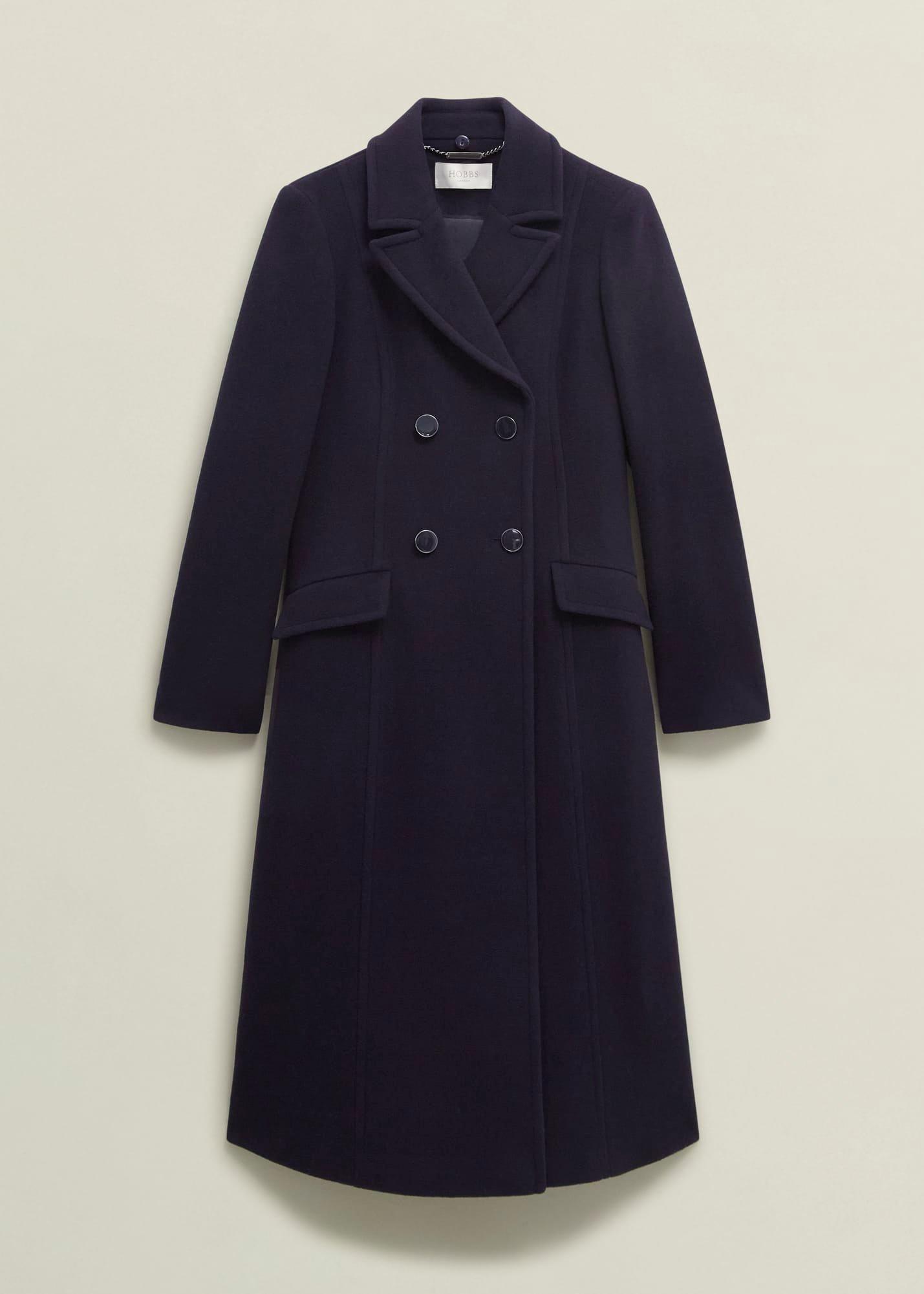 Marlene Wool Blend Coat, Navy, hi-res