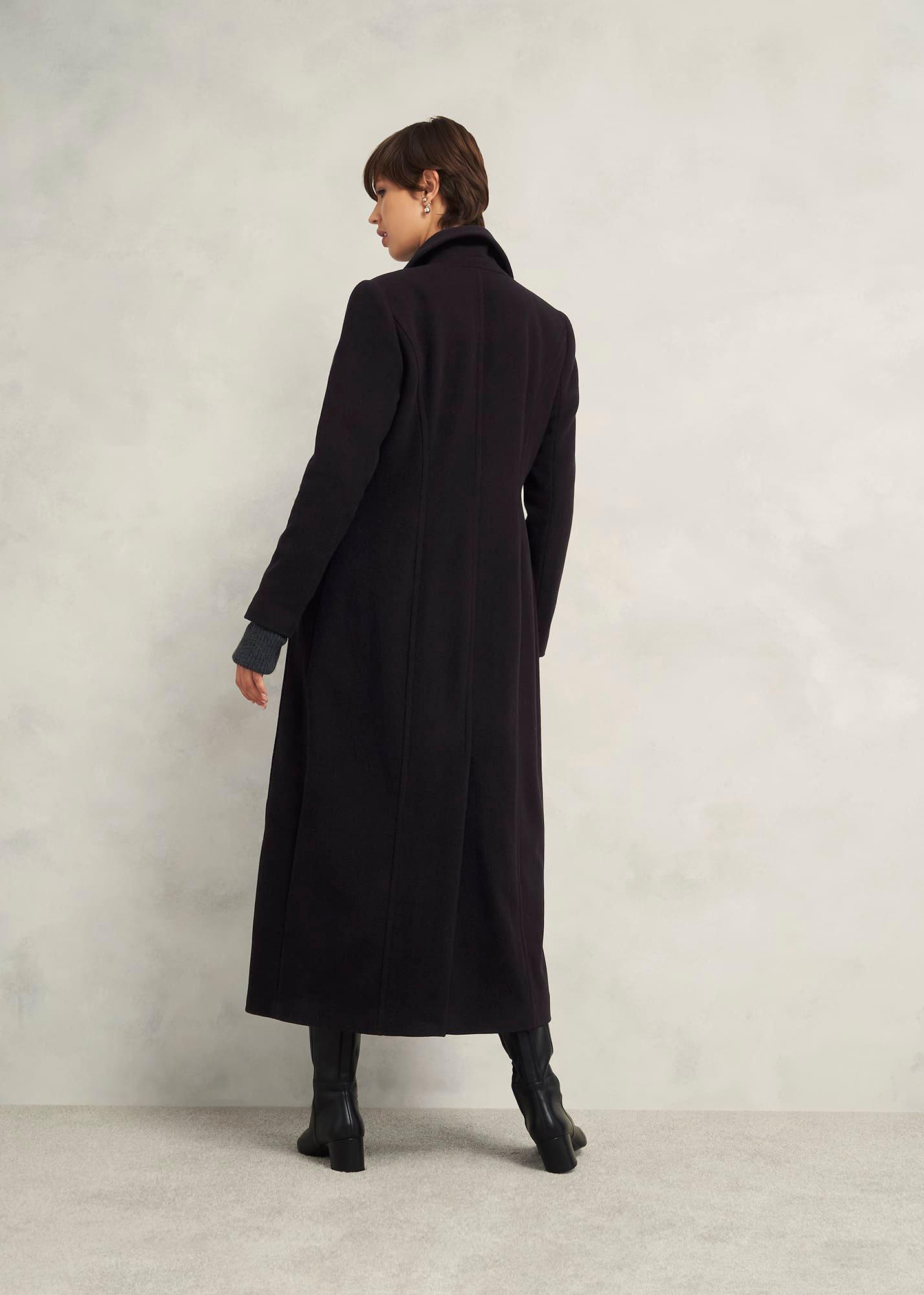 Brittany Wool Blend Maxi Coat, Black, hi-res