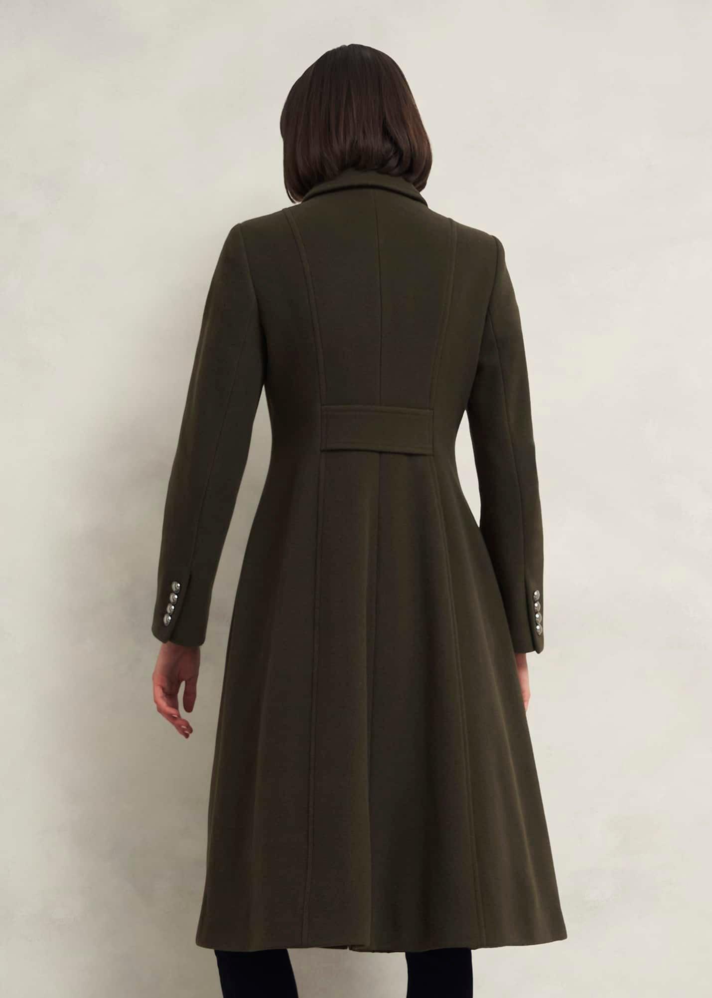 Bayley Wool Blend Coat, Olive Green, hi-res