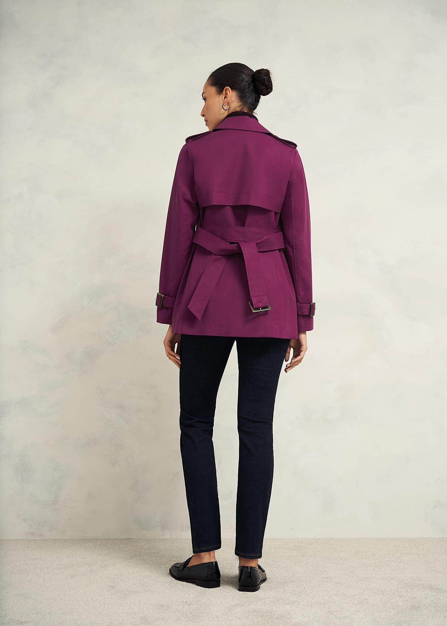 Adalee Trench Coat, Warm Plum, hi-res