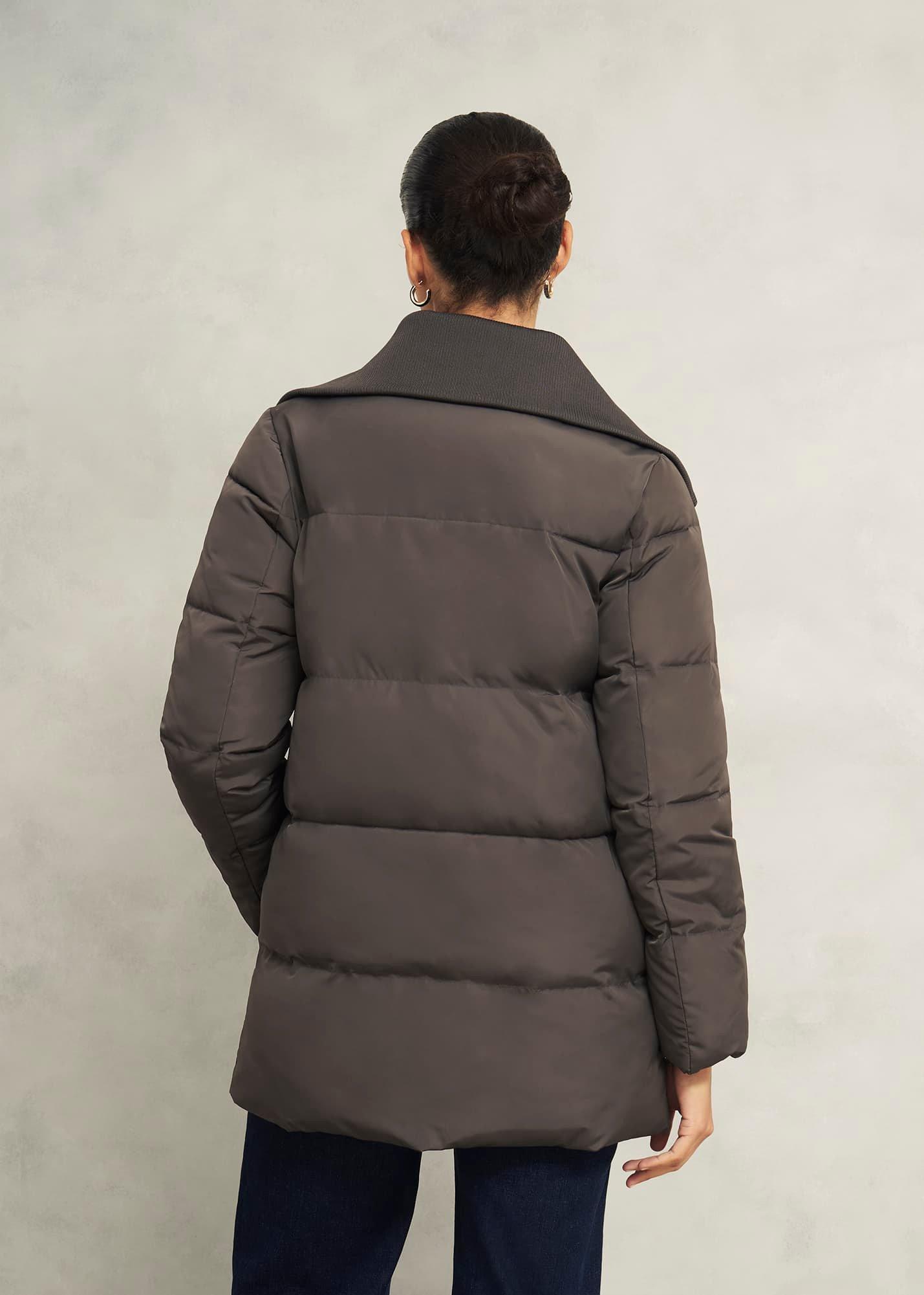 Flora Puffer Coat, Mocha, hi-res