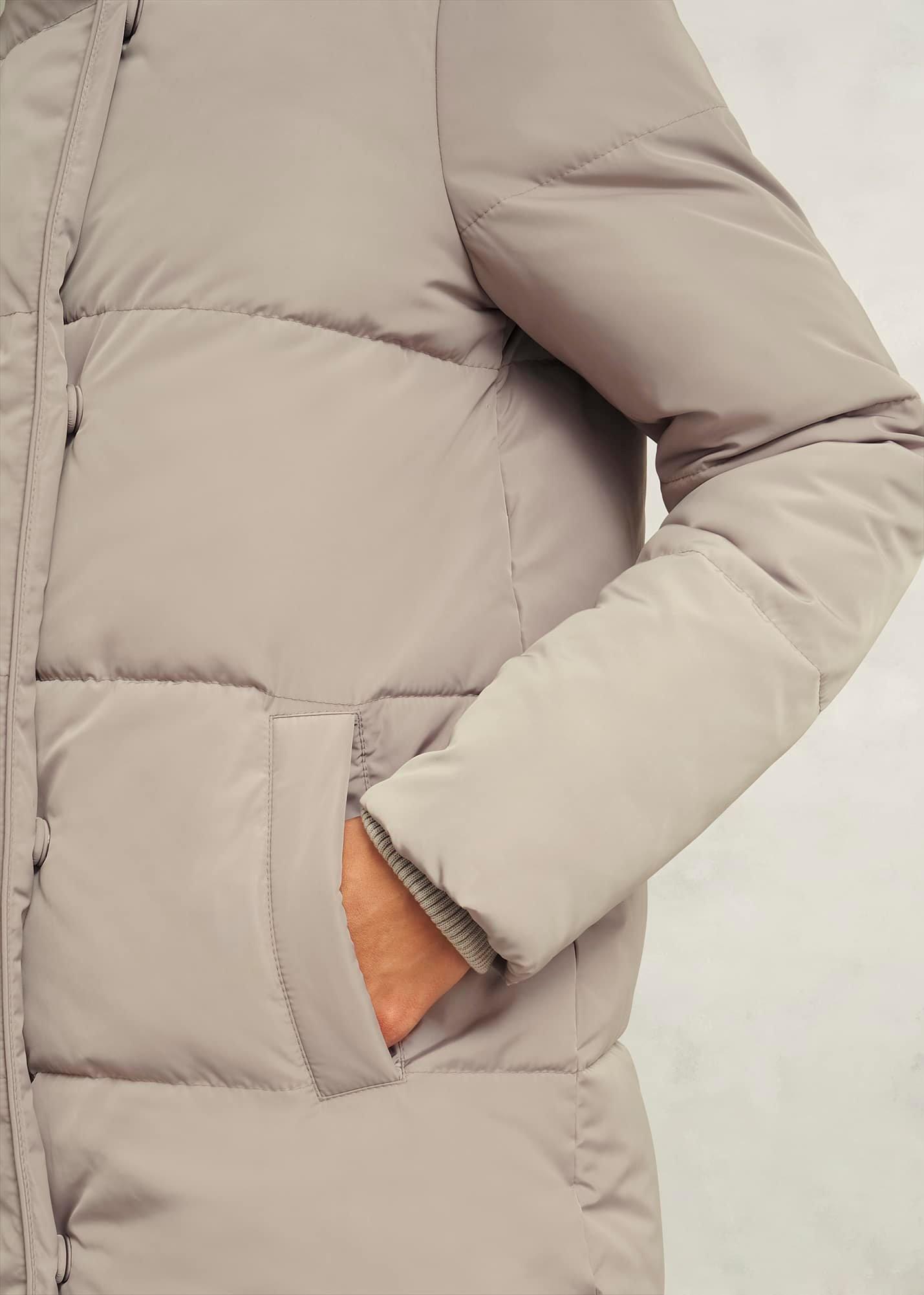 Darla Puffer Coat, Buff Grey, hi-res