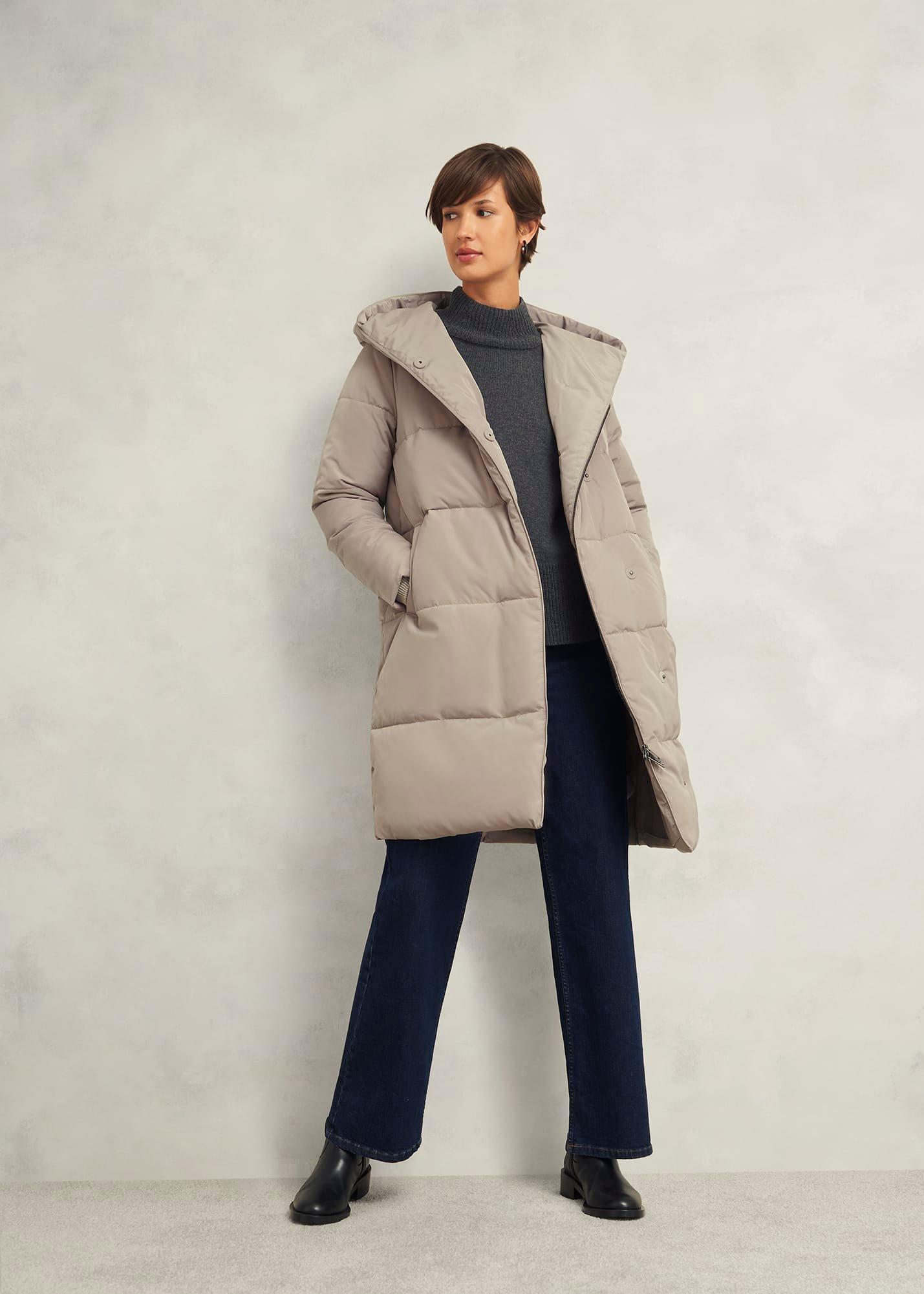 Darla Puffer Coat, Buff Grey, hi-res