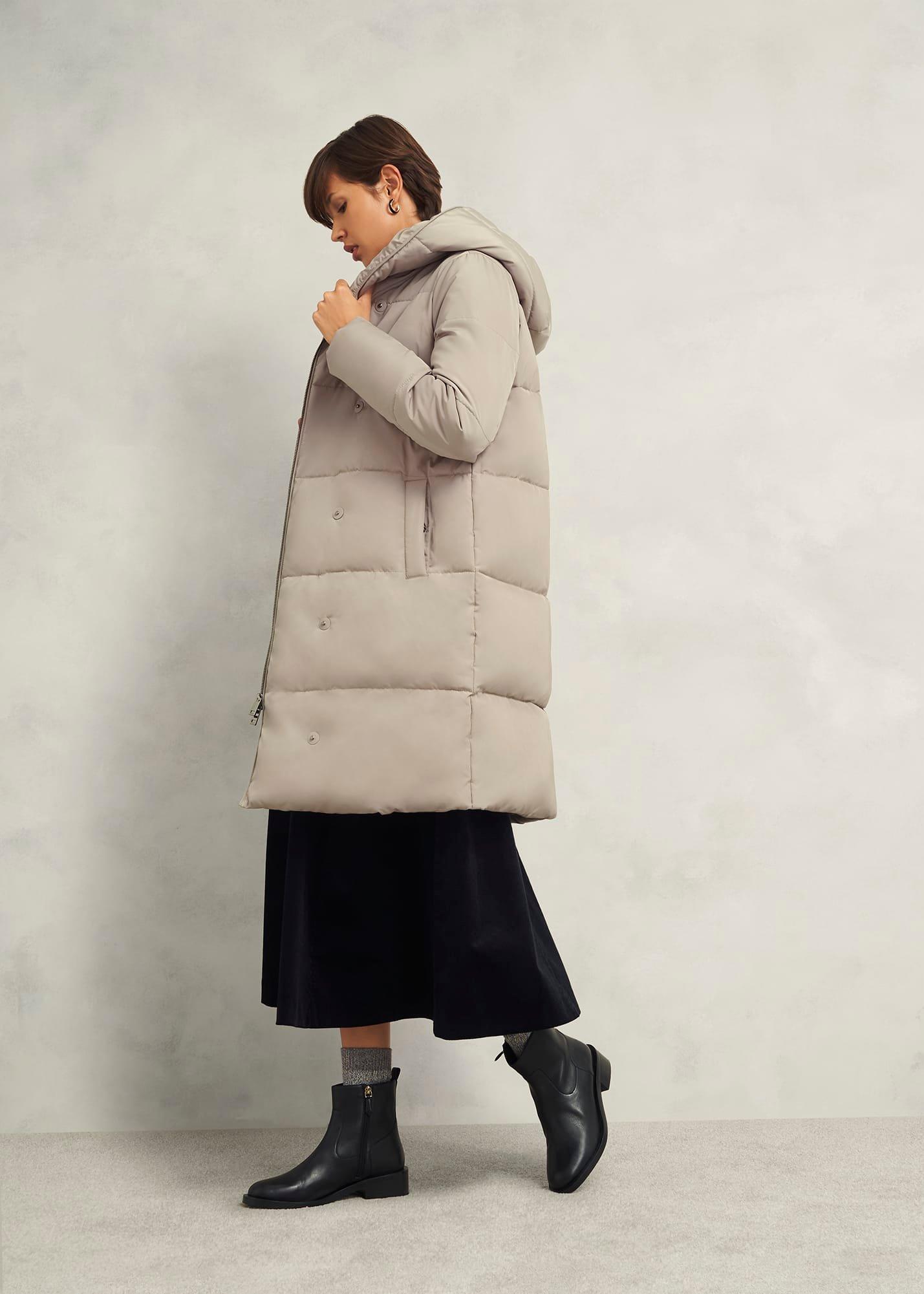 Darla Puffer Coat, Buff Grey, hi-res