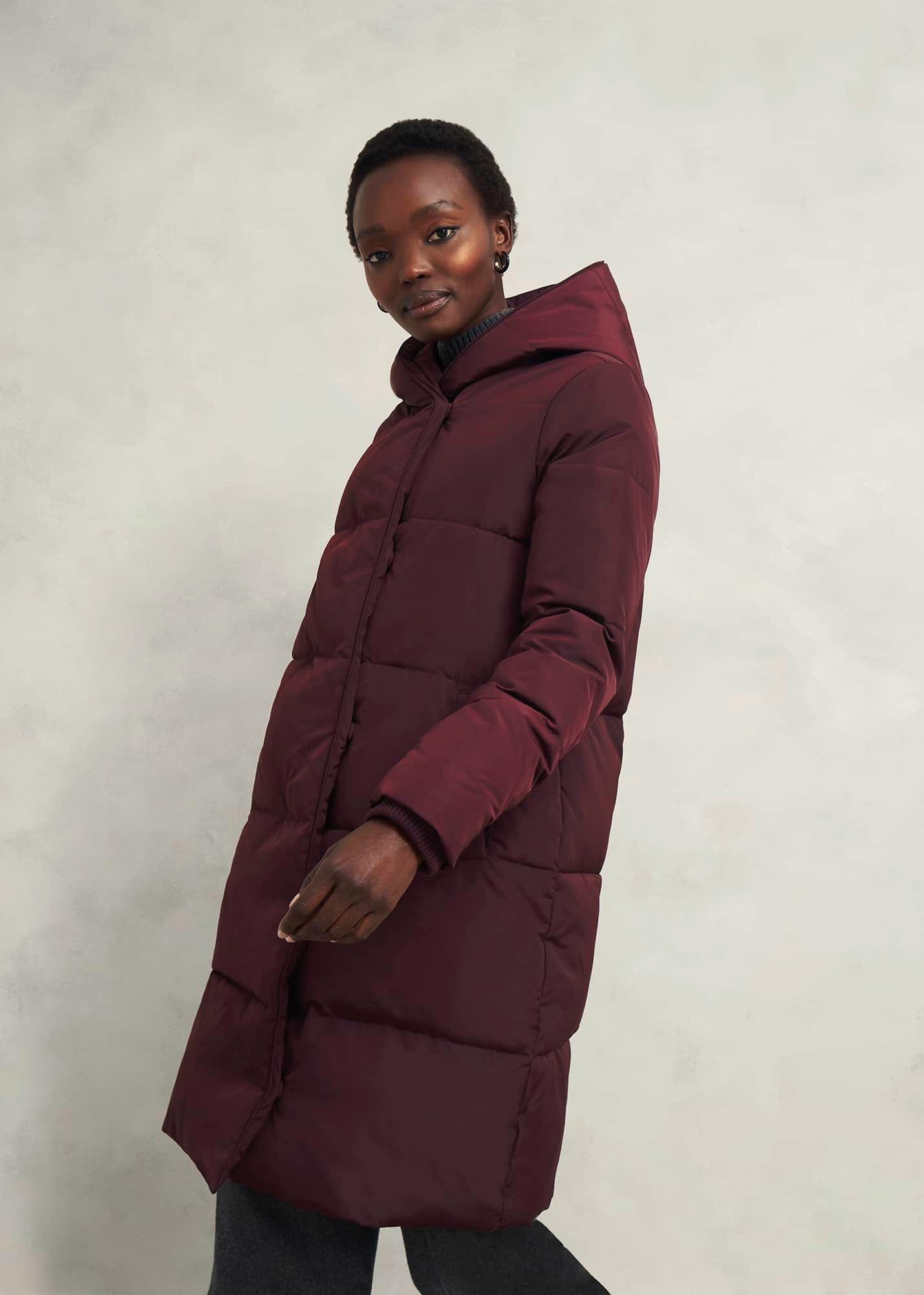 Darla Puffer Coat, Wine, hi-res