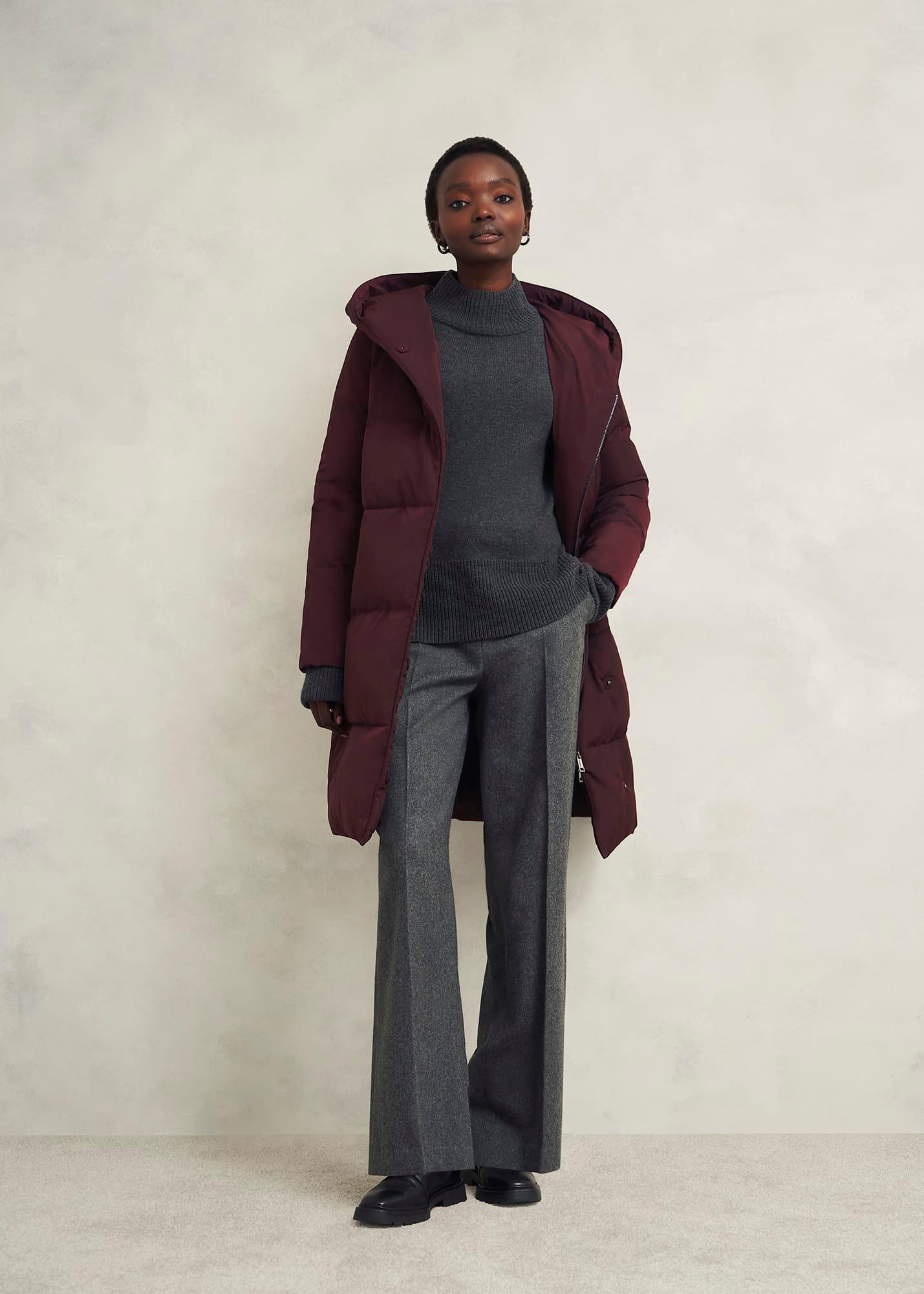 Darla Puffer Coat, Wine, hi-res