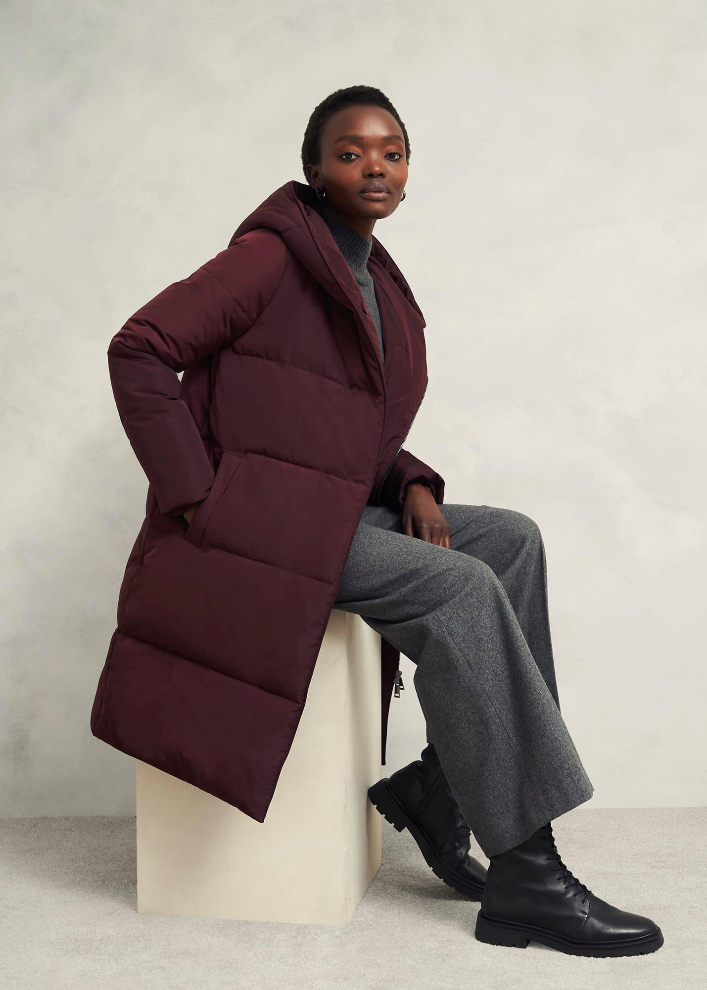 Darla Puffer Coat, Wine, hi-res