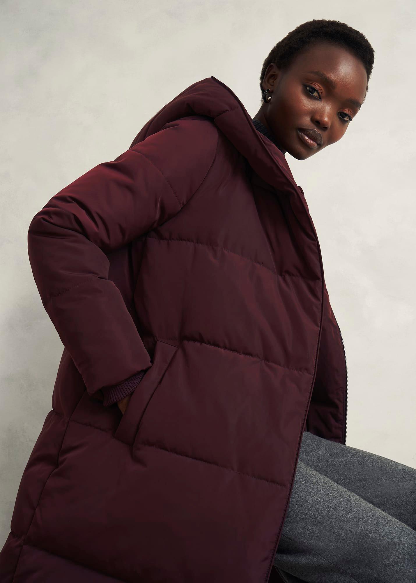 Darla Puffer Coat, Wine, hi-res