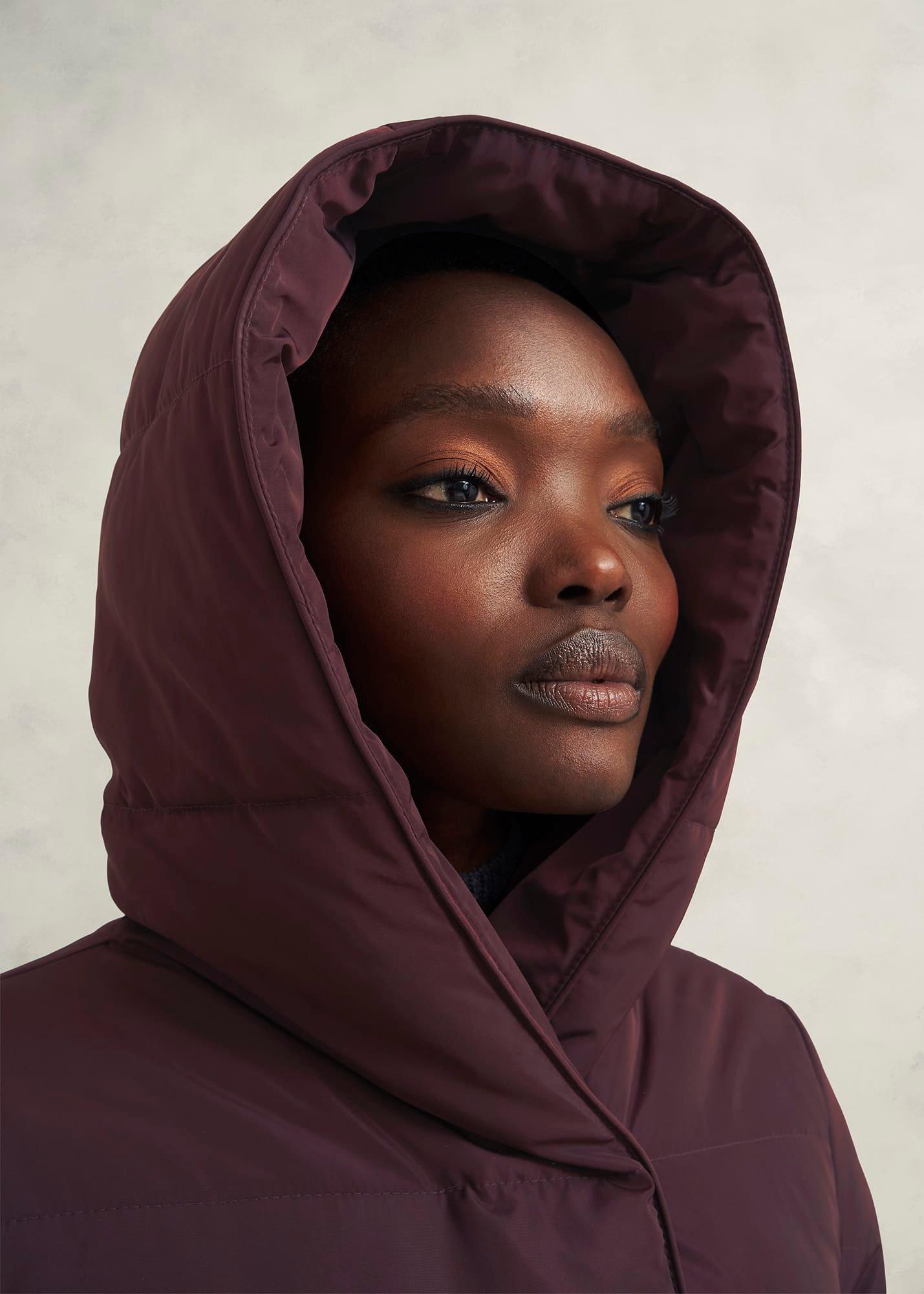 Petite Darla Puffer Coat, Wine, hi-res