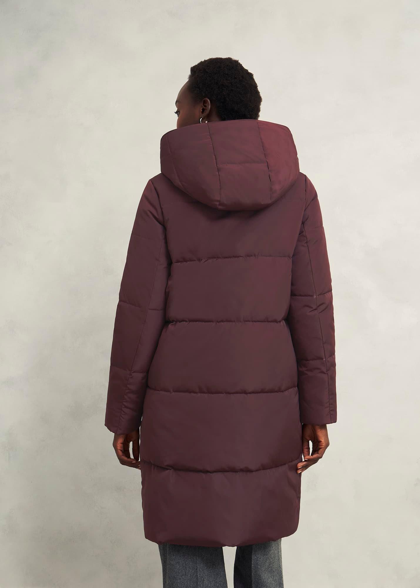 Petite Darla Puffer Coat, Wine, hi-res