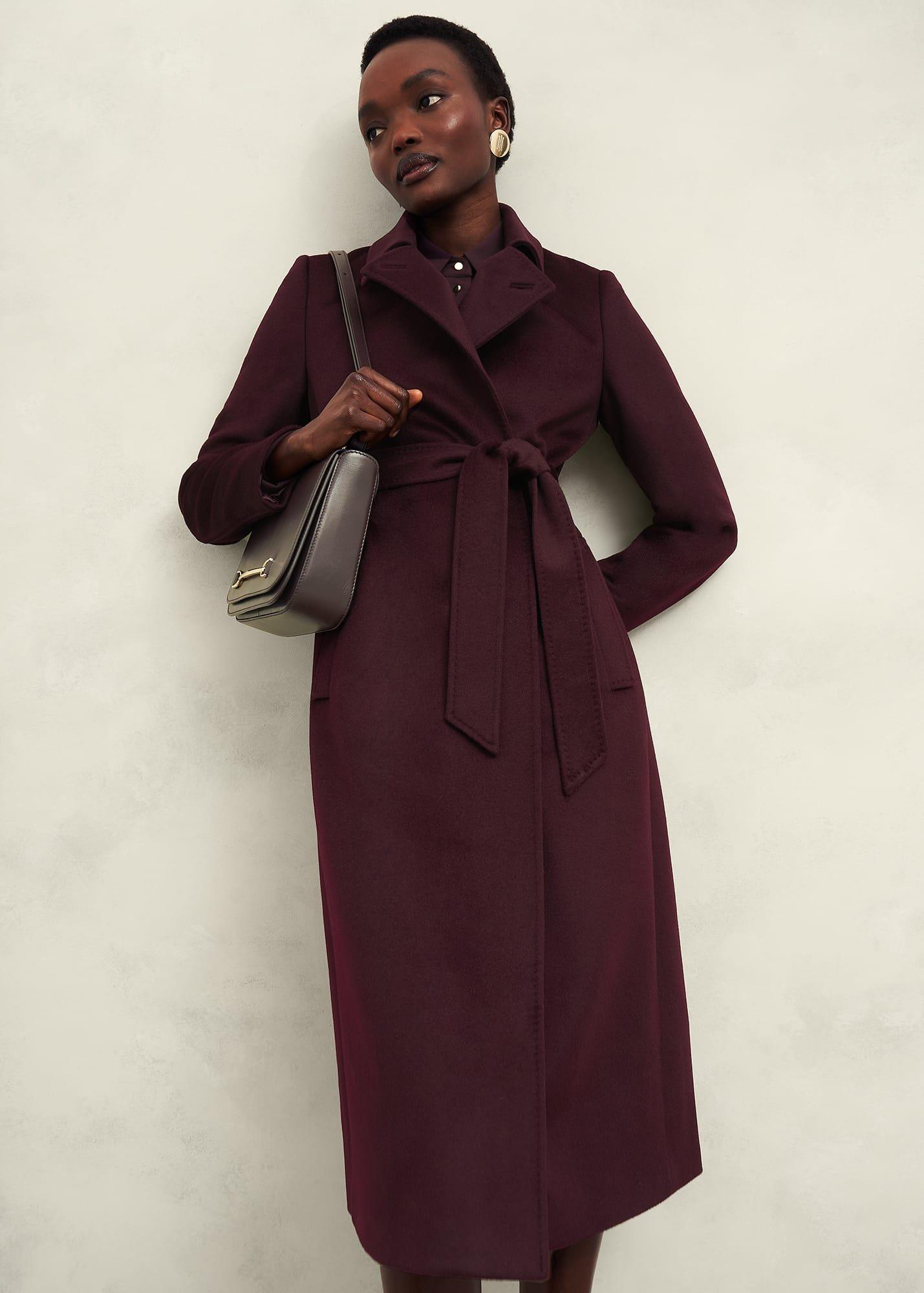 Livia Wool Coat, Malbec Purple, hi-res