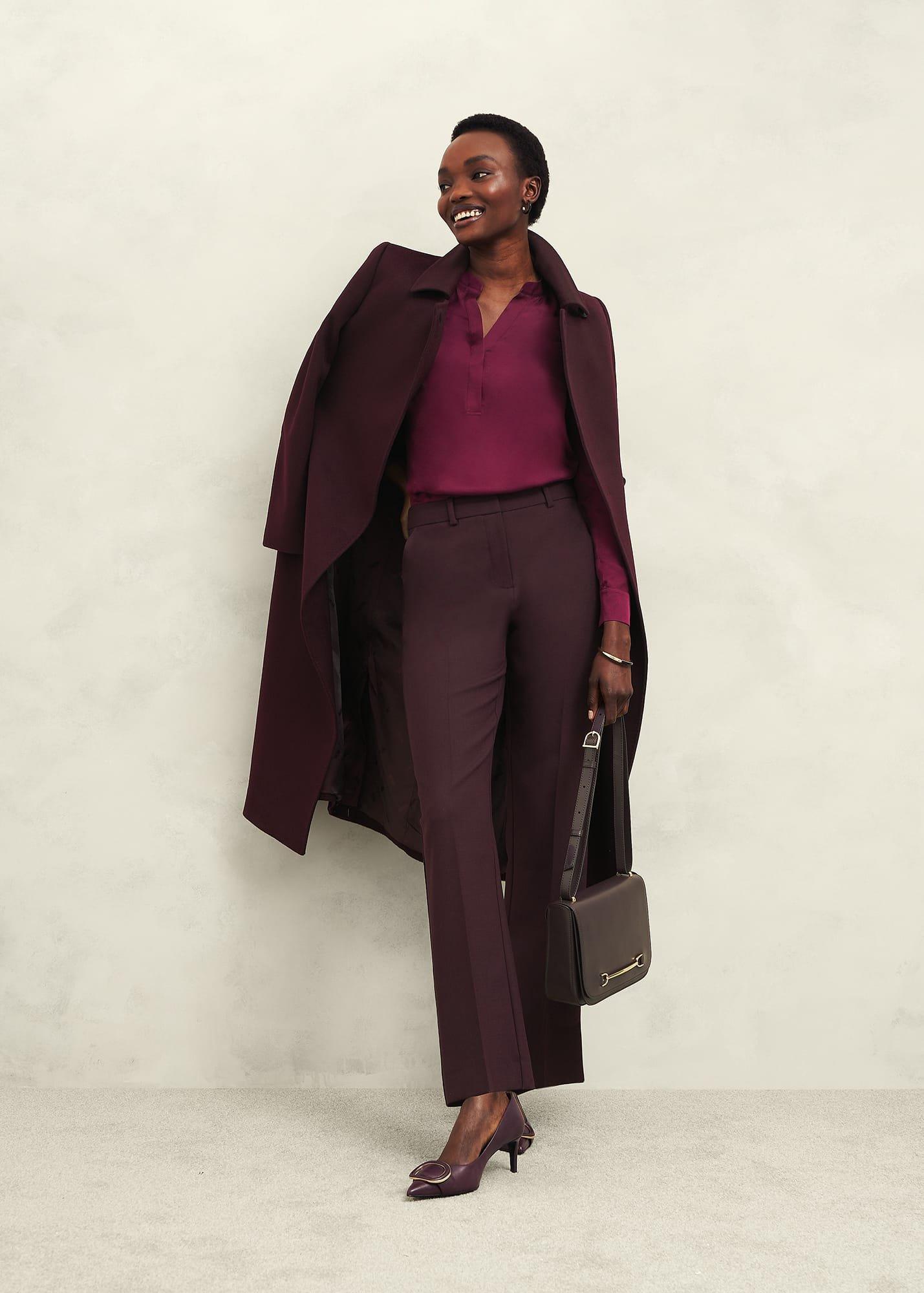 Livia Wool Coat, Malbec Purple, hi-res