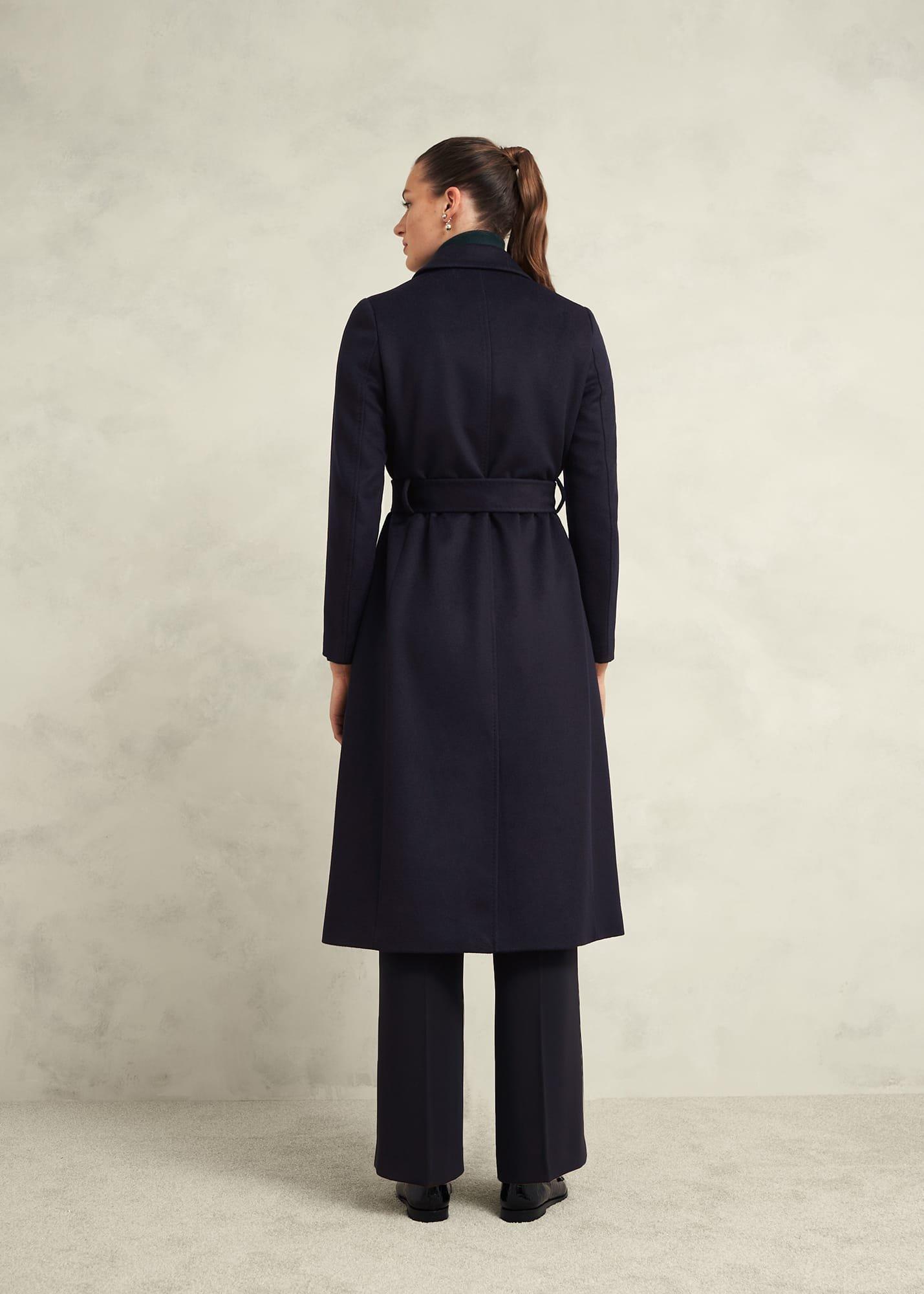 Livia Wool Coat, Navy, hi-res