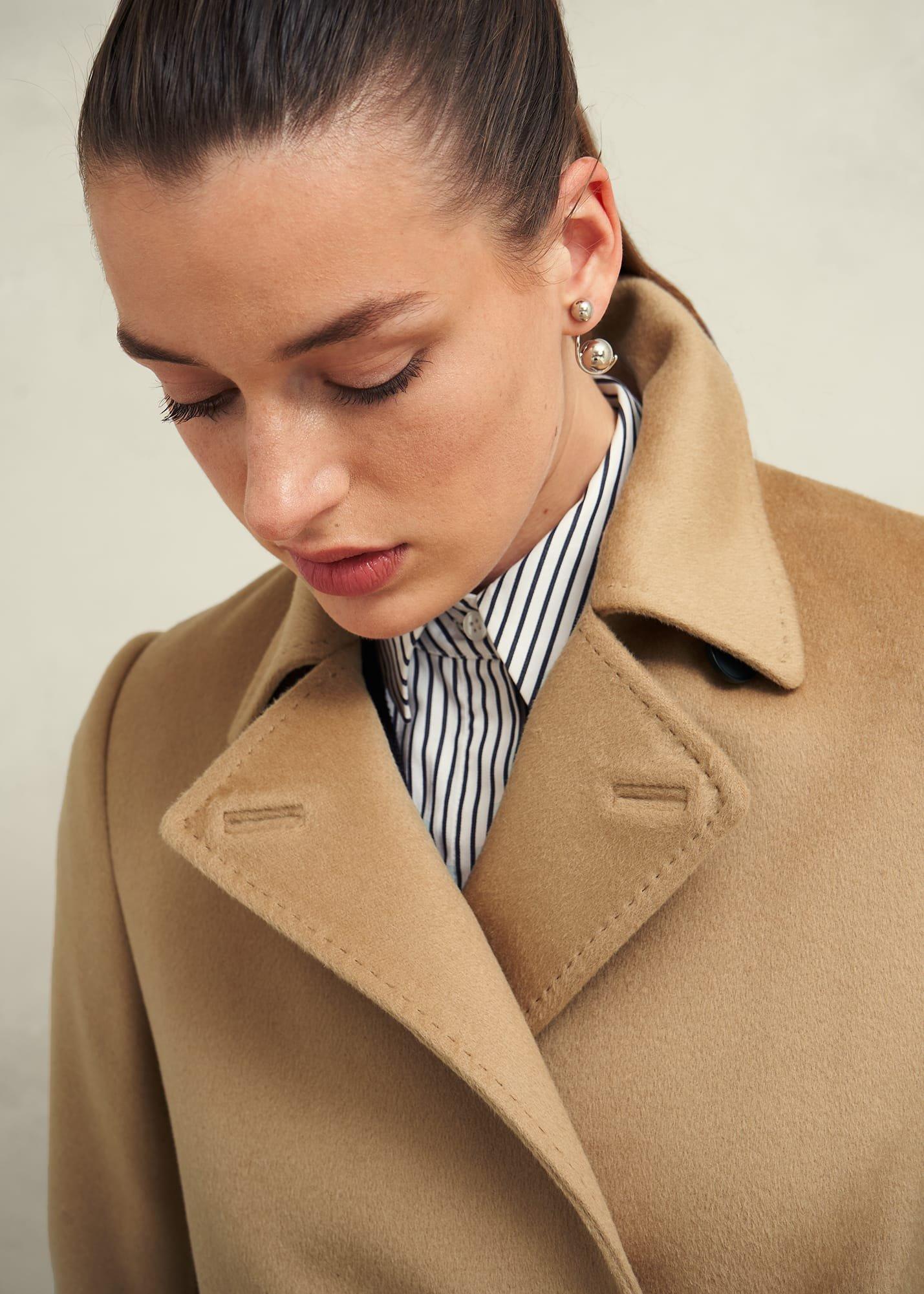 Petite Livia Wool Coat, Hobbs Camel, hi-res