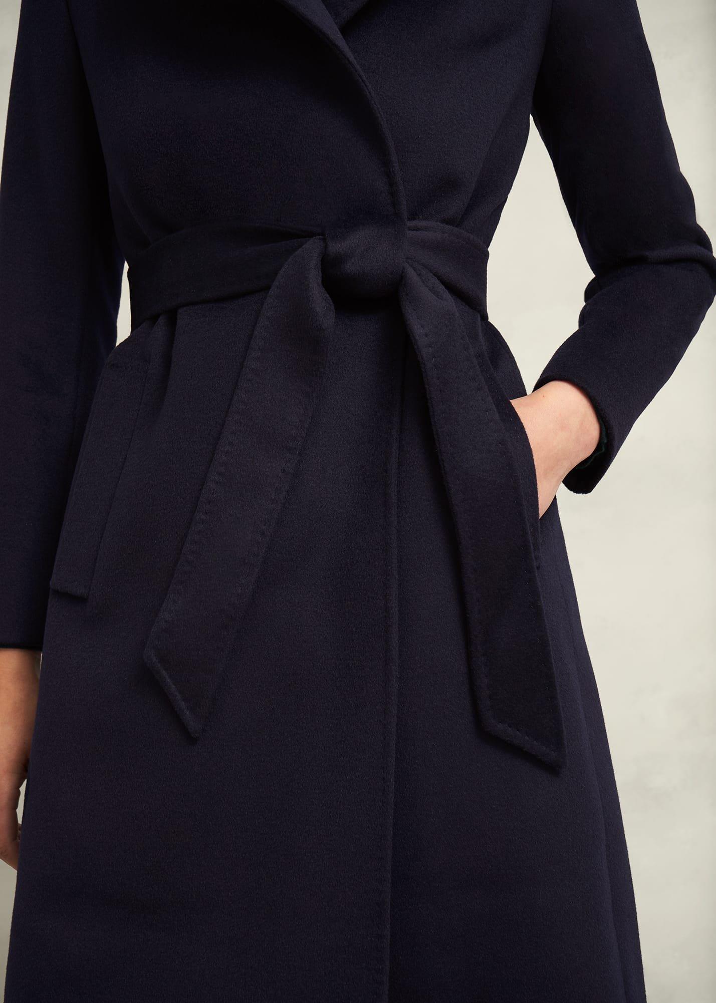 Petite Livia Wool Coat, Navy, hi-res