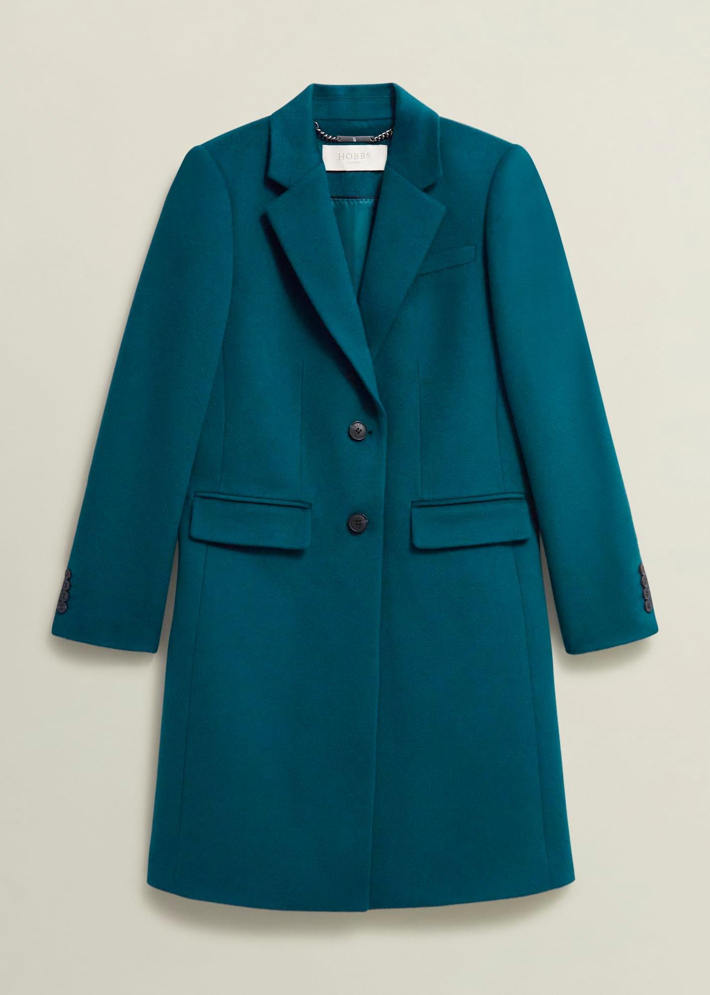 Cavendish Wool Coat, Kyanite Green, hi-res