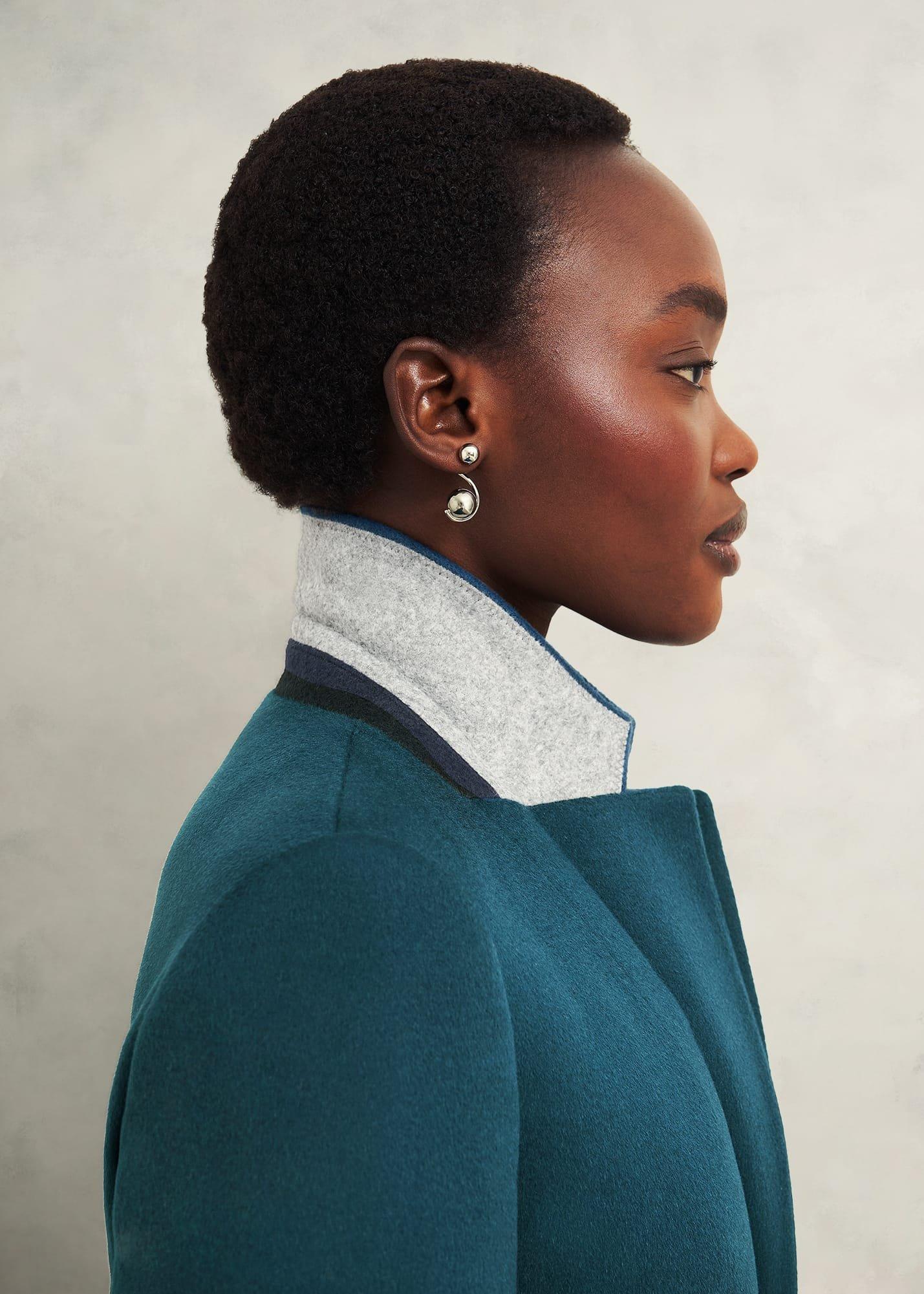 Cavendish Wool Coat, Kyanite Green, hi-res