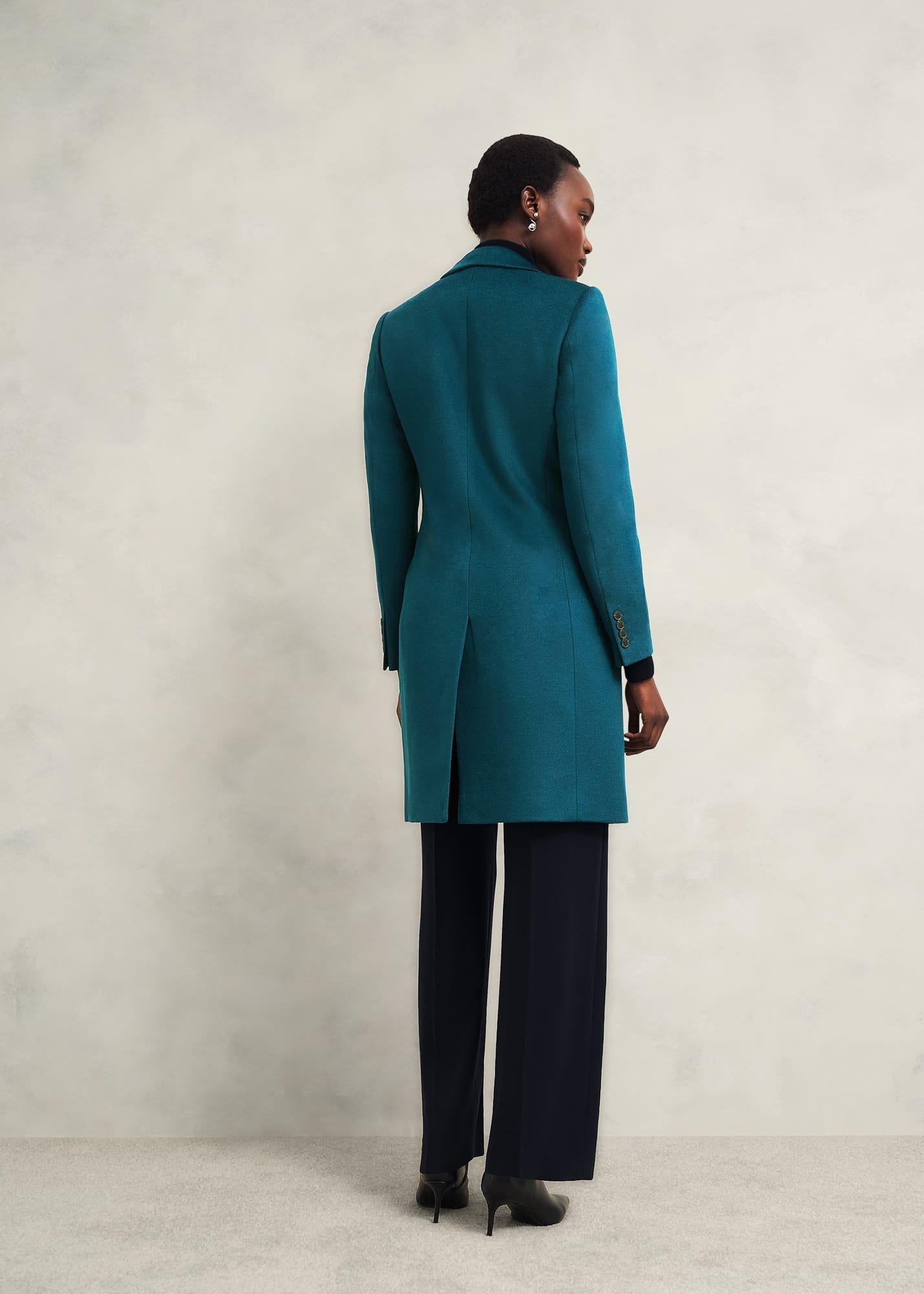 Cavendish Wool Coat, Kyanite Green, hi-res