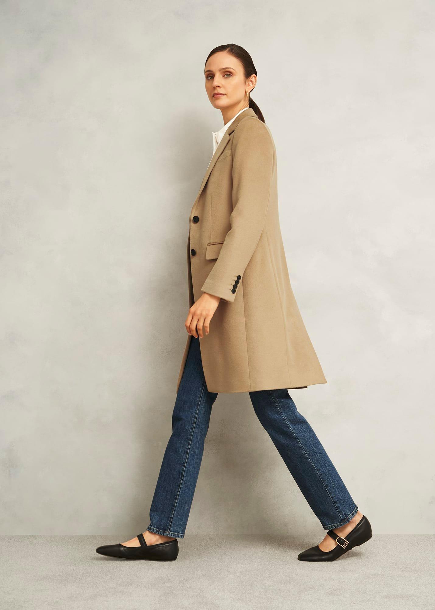 Petite Cavendish Wool Coat, Hobbs Camel, hi-res