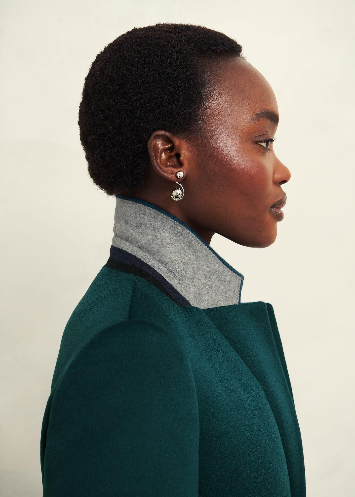 Petite Cavendish Wool Coat, Kyanite Green, hi-res