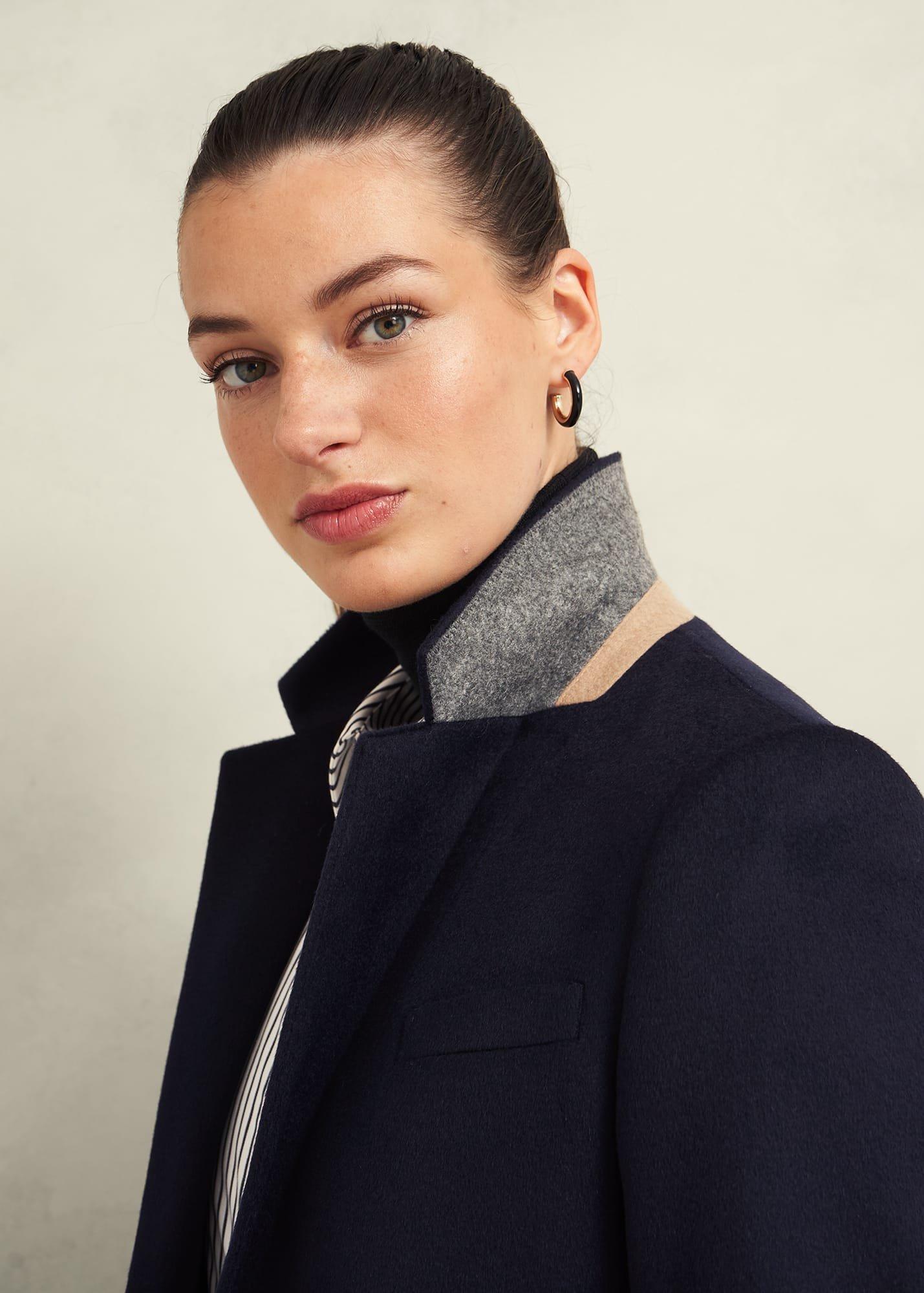 Petite Cavendish Wool Coat, Navy, hi-res