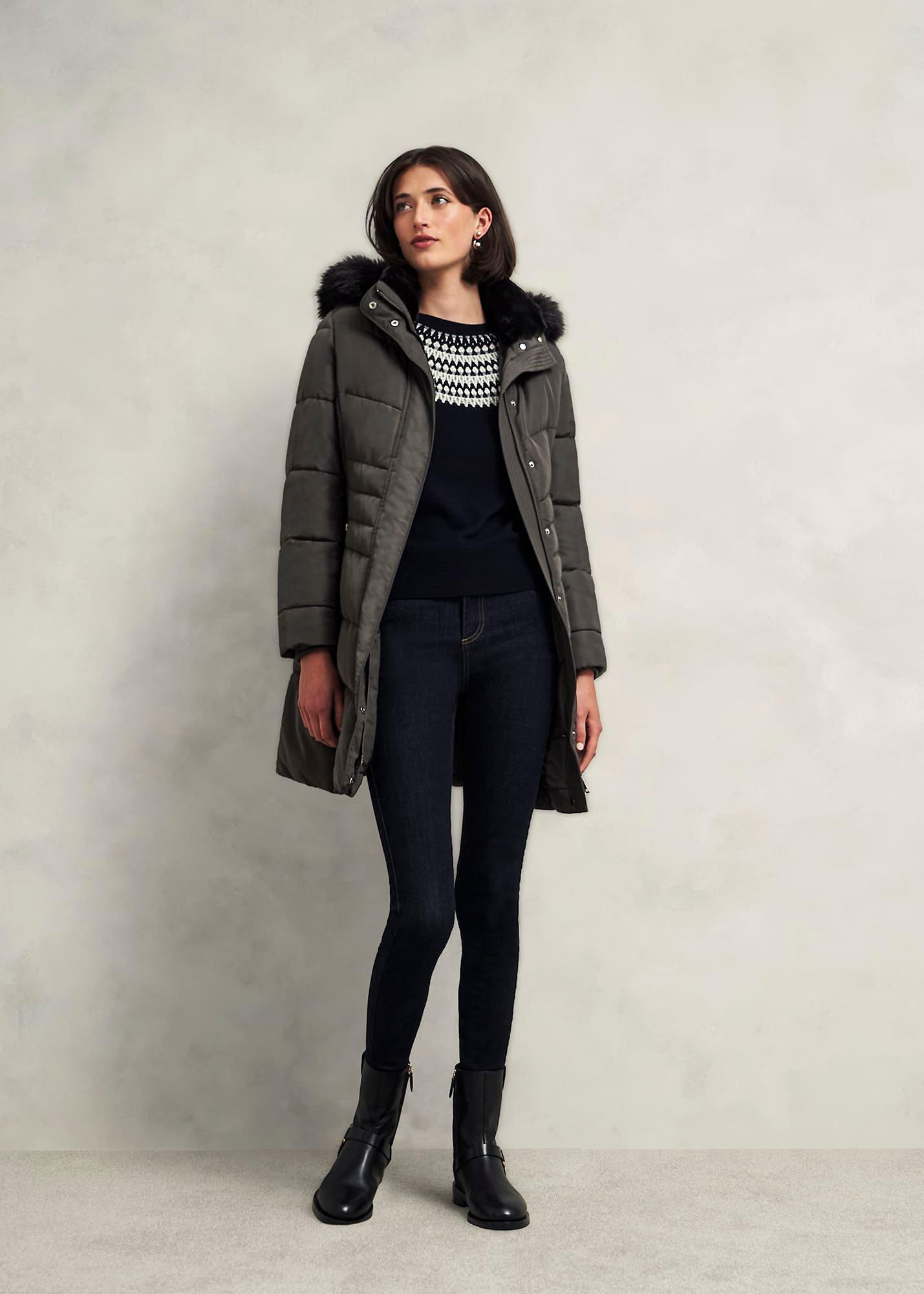 Jaymie Puffer Coat, Charcoal, hi-res