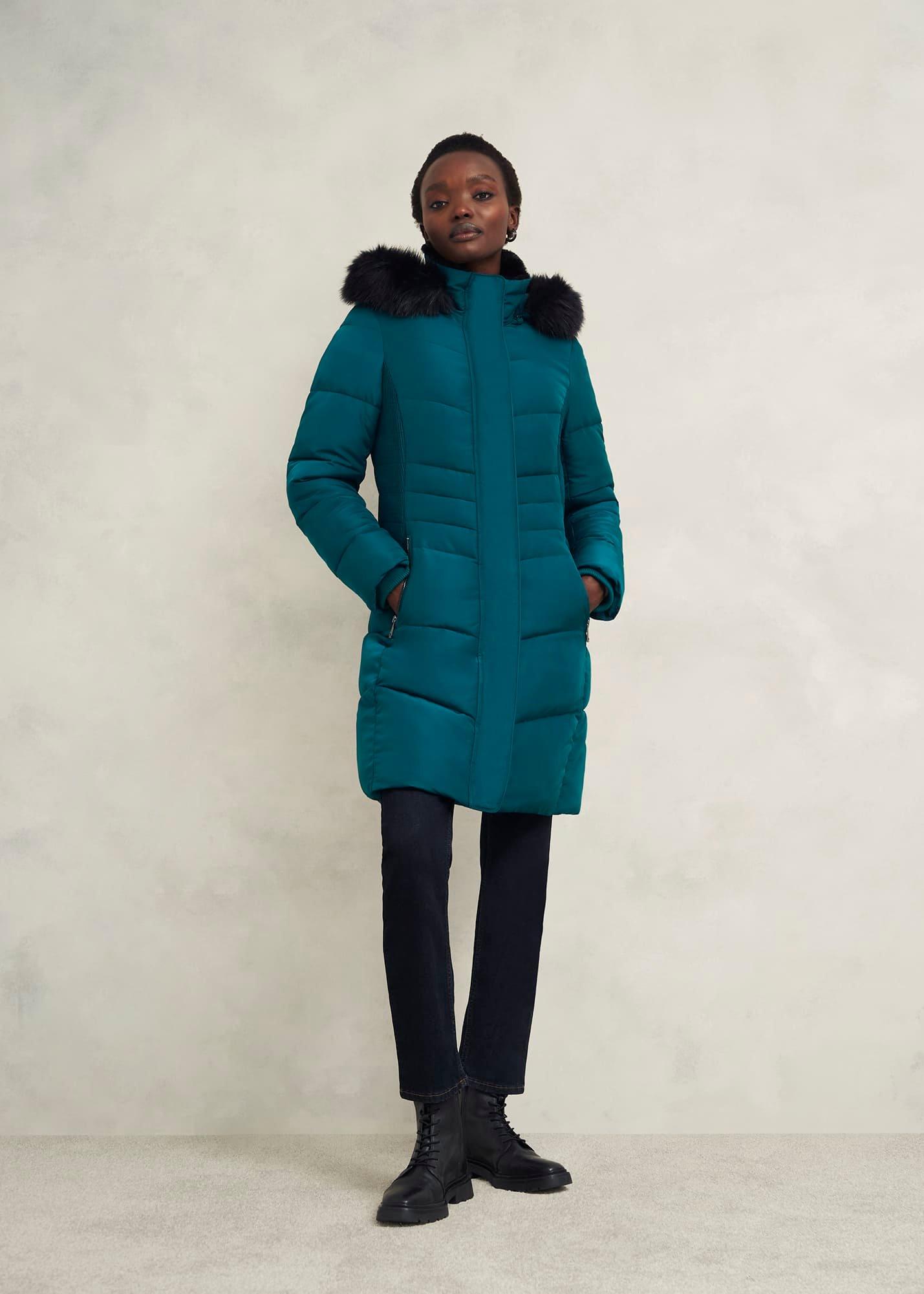 Jaymie Puffer Coat, Kyanite Green, hi-res