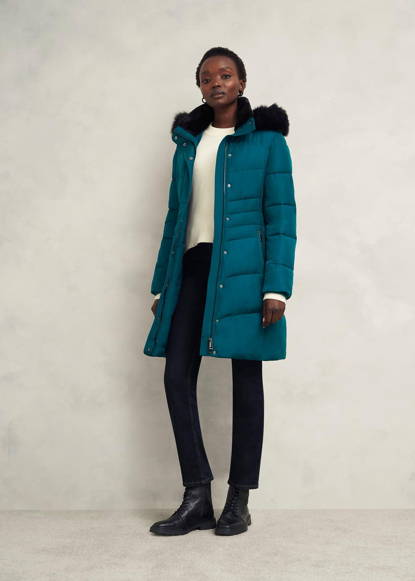 Jaymie Puffer Coat, Kyanite Green, hi-res