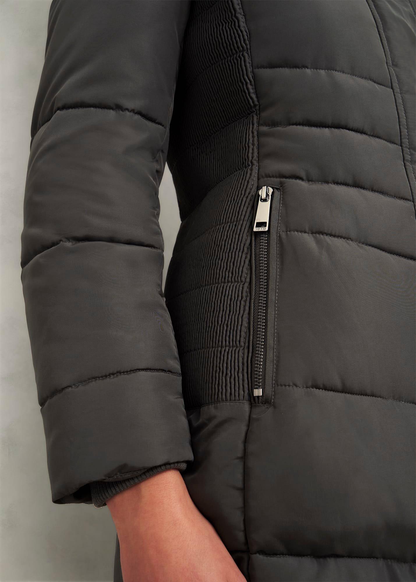 Petite Jaymie Puffer Coat, Charcoal, hi-res