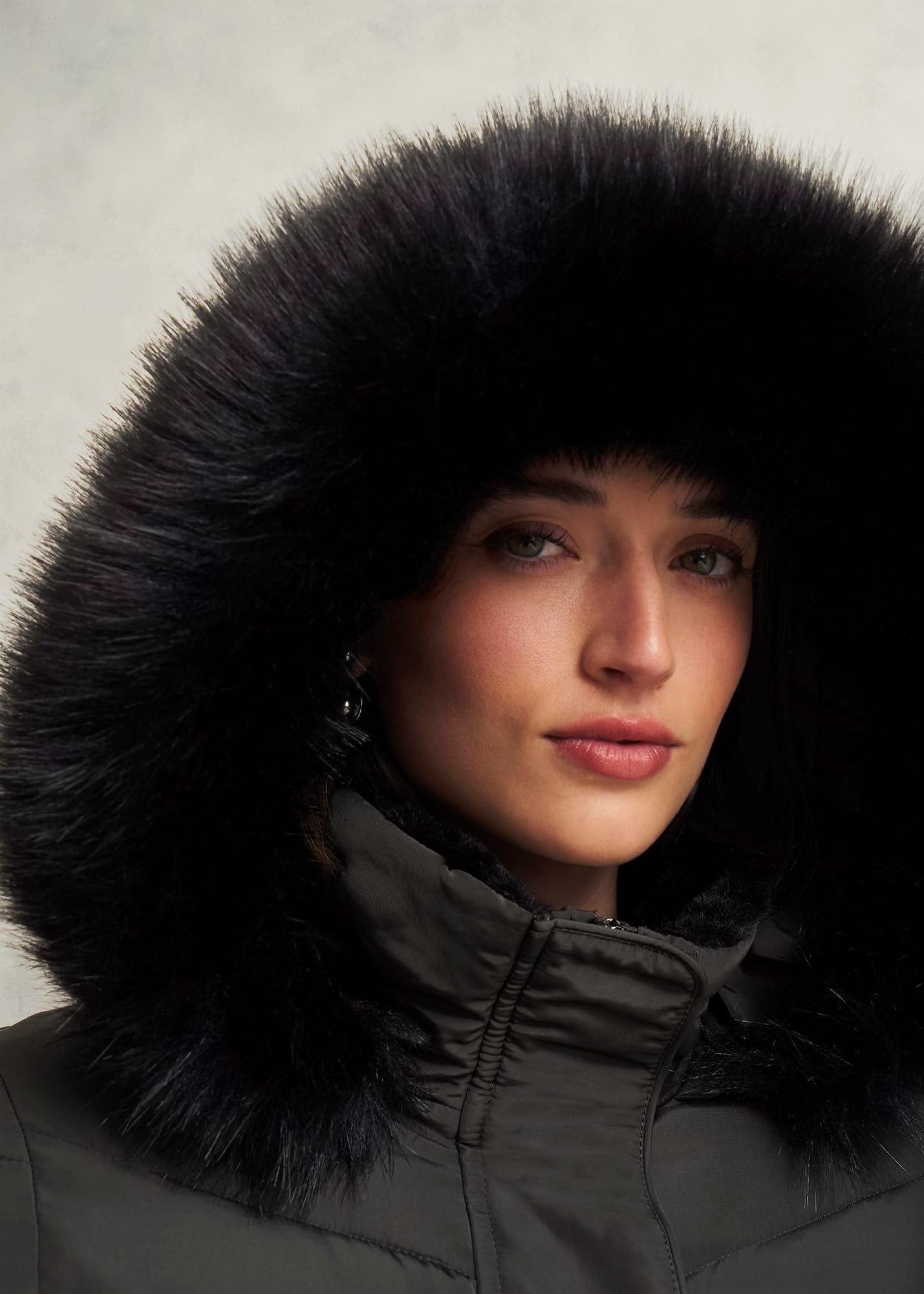 Petite Jaymie Puffer Coat, Charcoal, hi-res