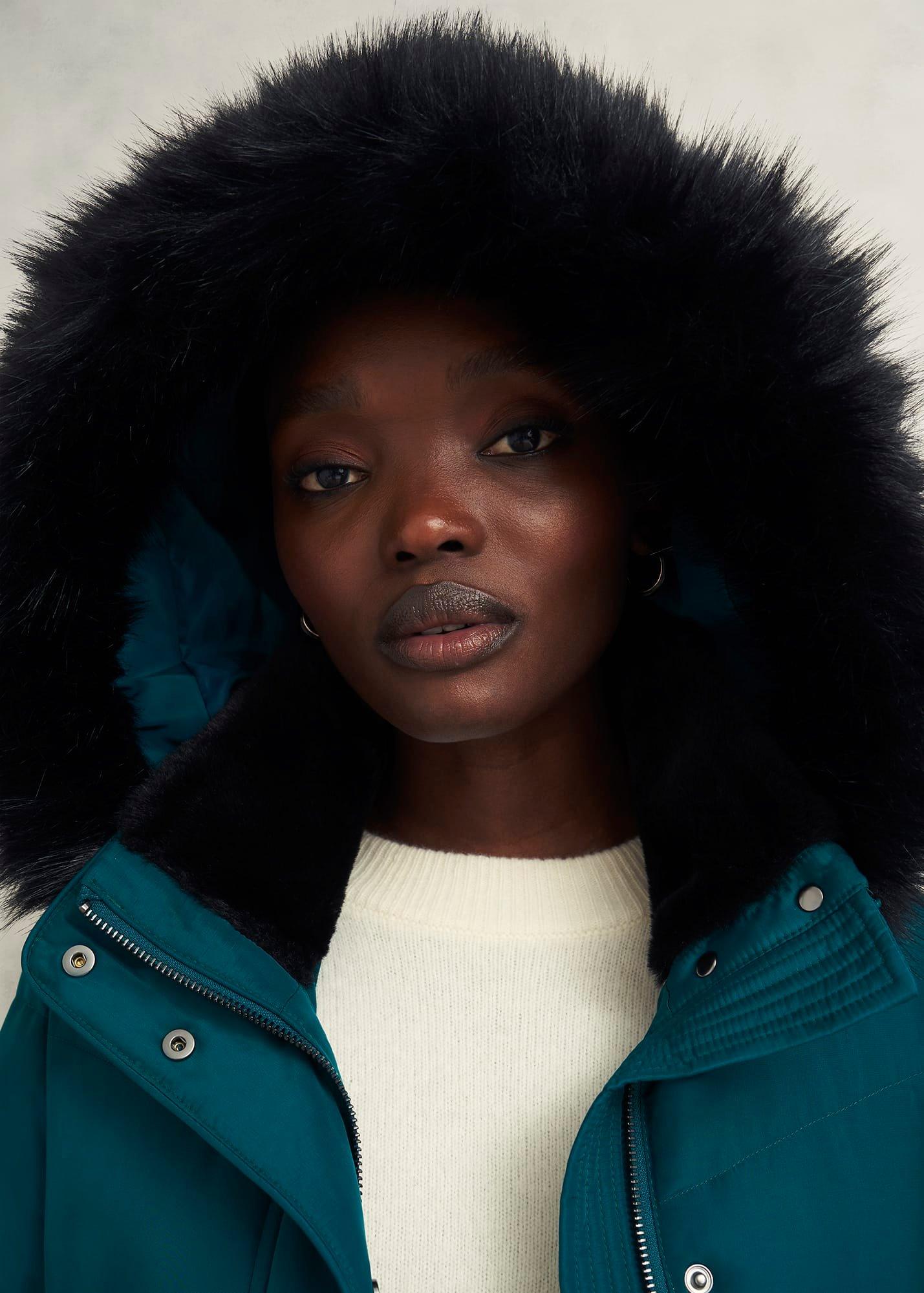 Petite Jaymie Puffer Coat, Kyanite Green, hi-res