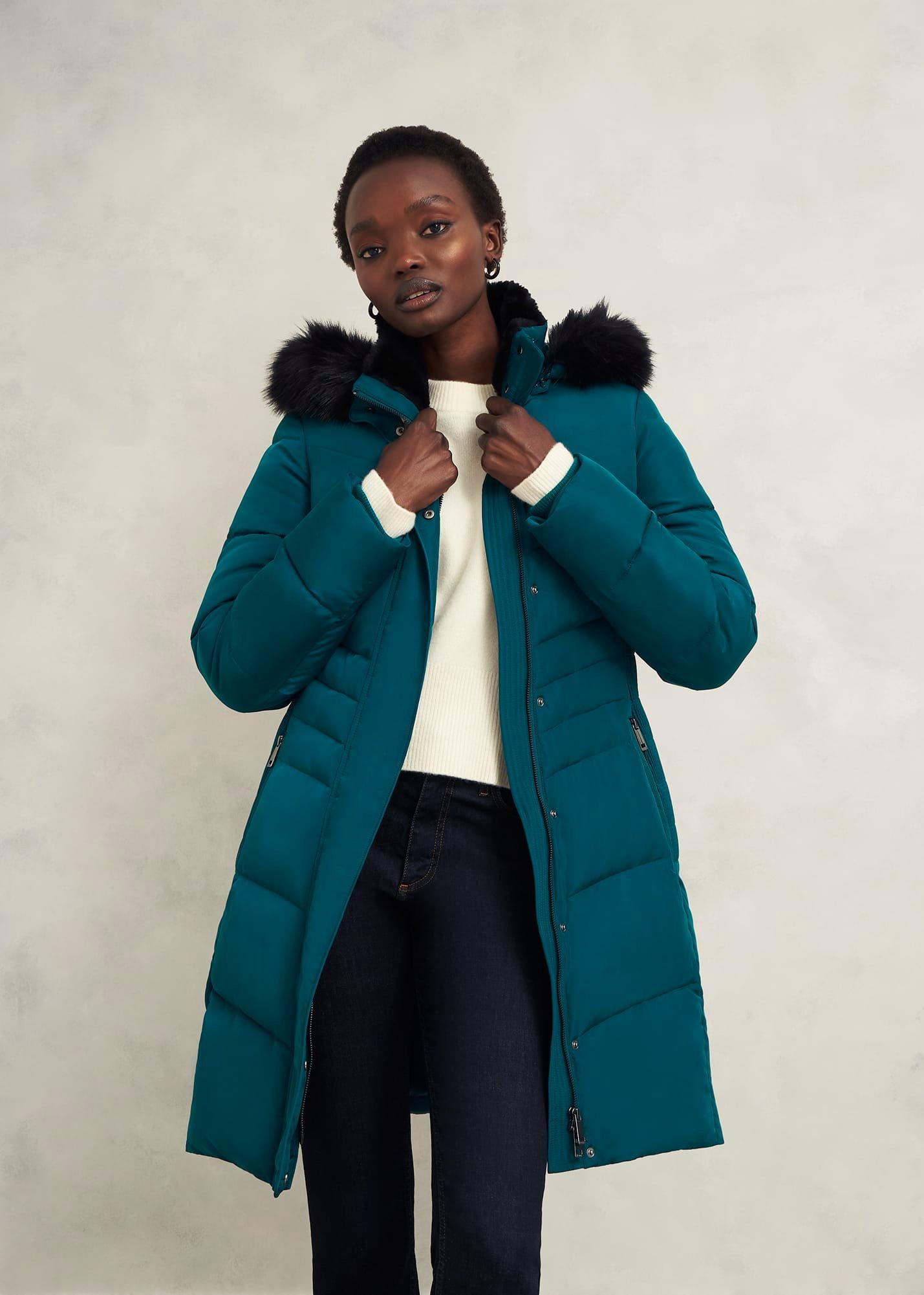 Petite Jaymie Puffer Coat, Kyanite Green, hi-res