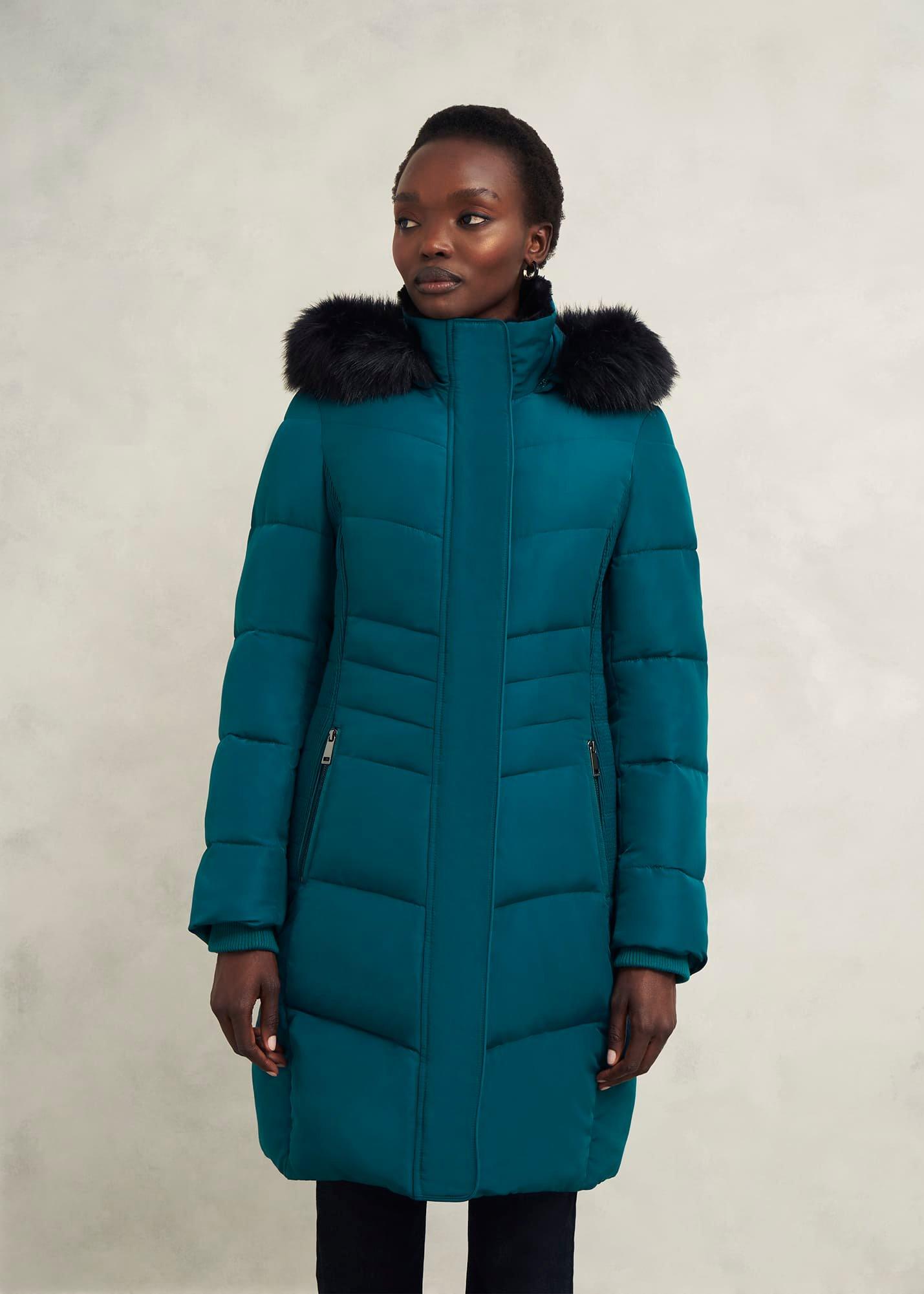 Petite Jaymie Puffer Coat, Kyanite Green, hi-res