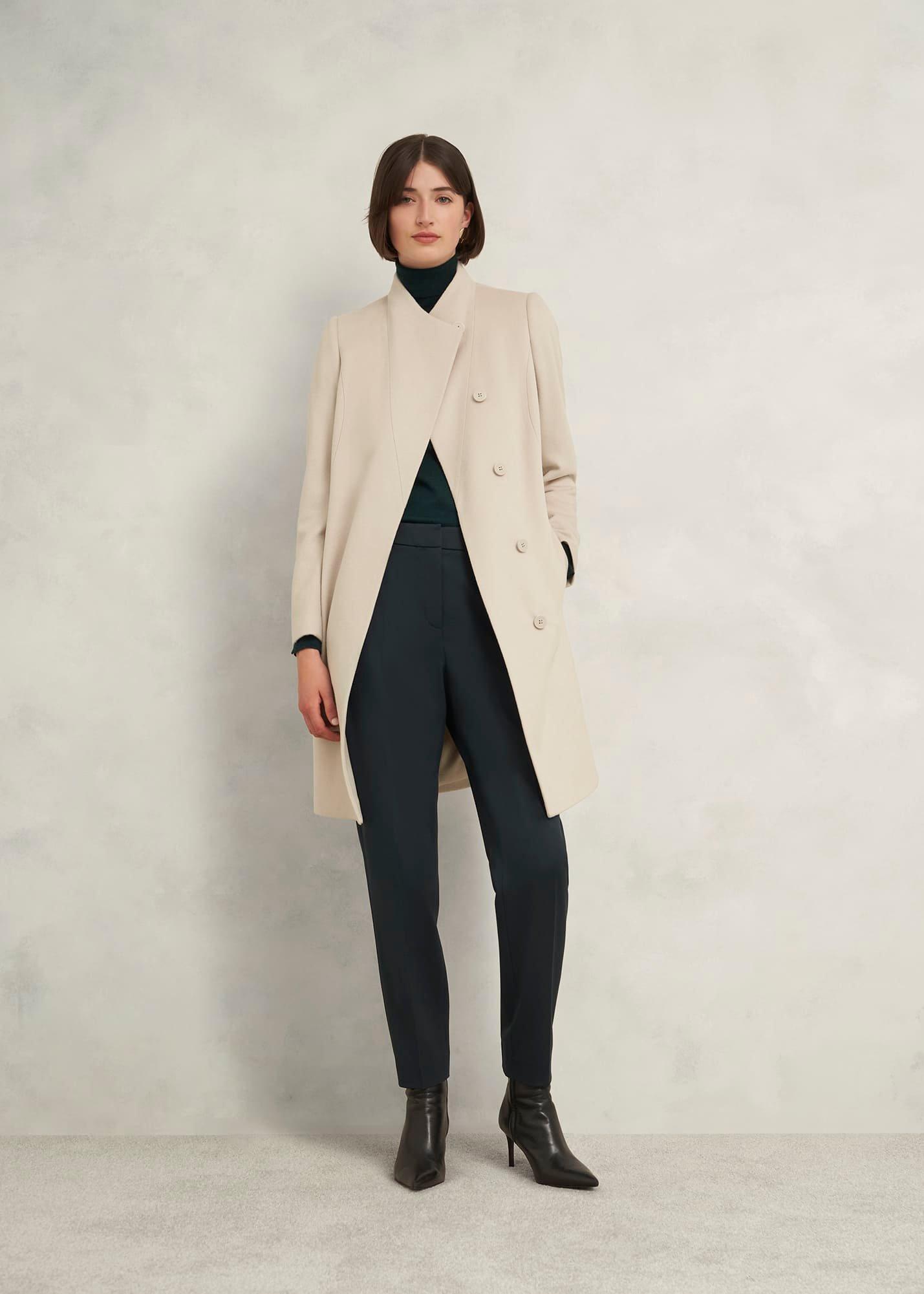 Marissa Wool Coat, Buff Grey, hi-res