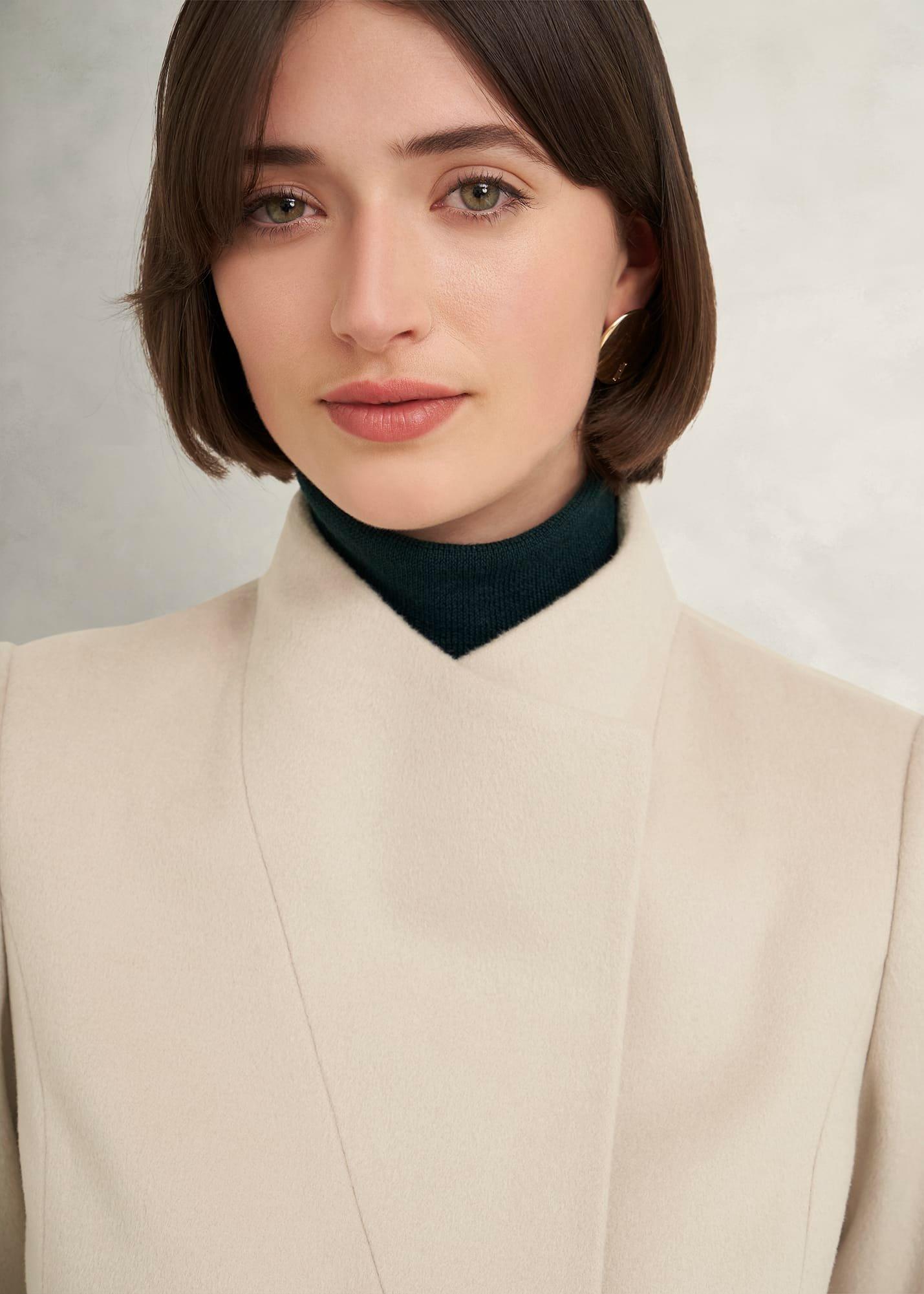 Marissa Wool Coat, Buff Grey, hi-res