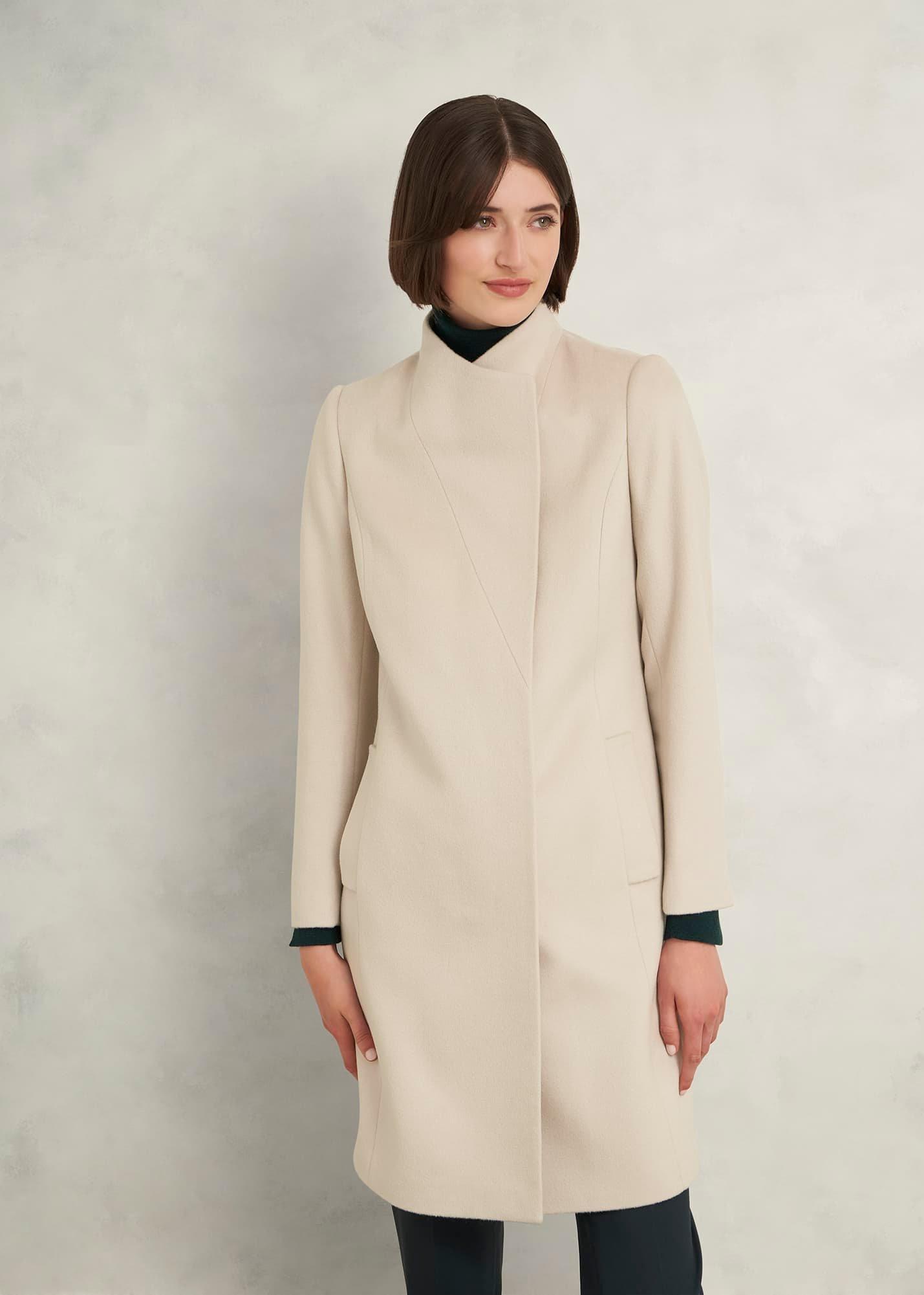 Marissa Wool Coat, Buff Grey, hi-res