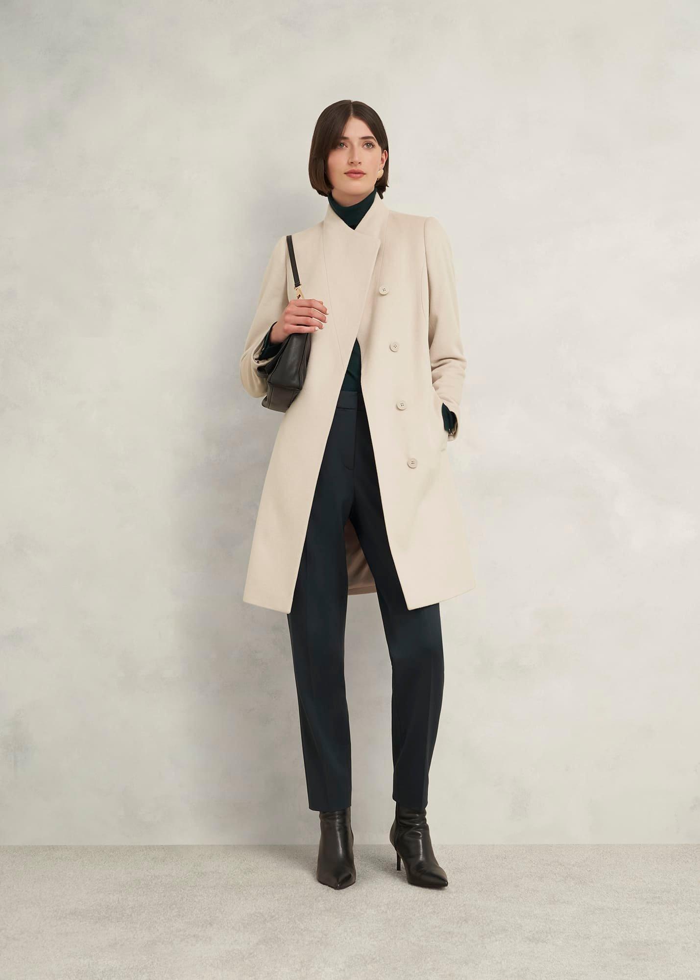 Marissa Wool Coat, Buff Grey, hi-res