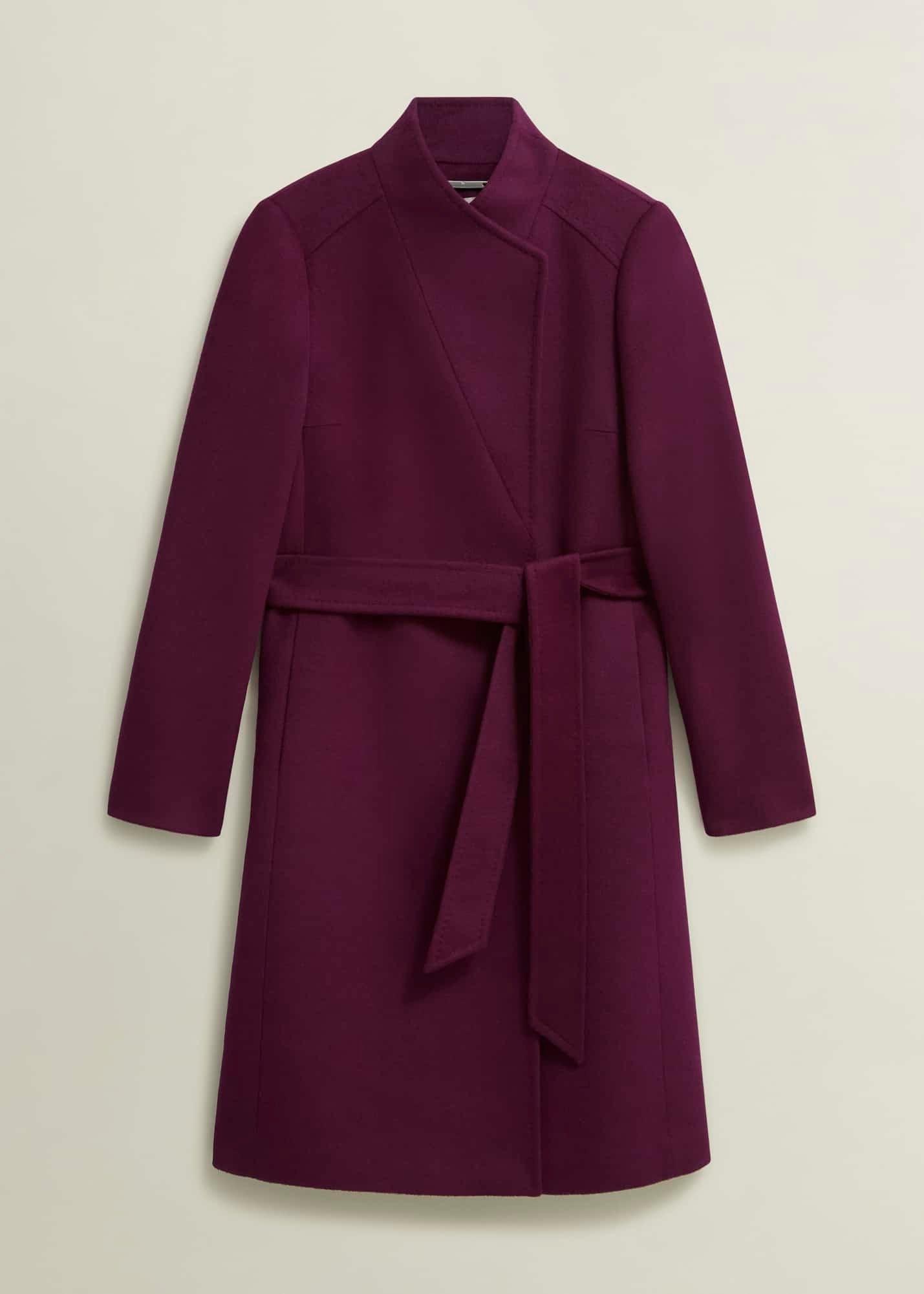 Cristie Wool Coat, Warm Plum, hi-res