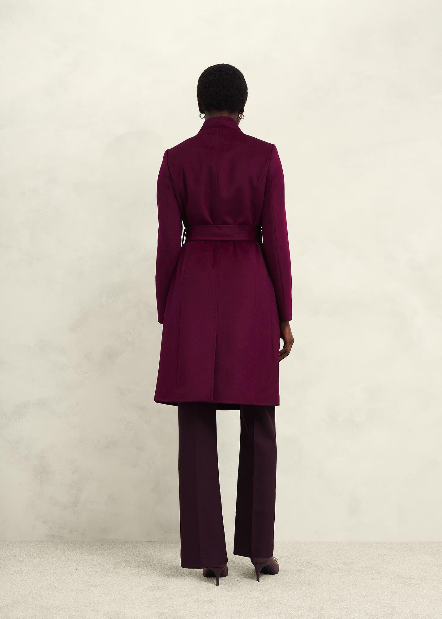 Cristie Wool Coat, Warm Plum, hi-res
