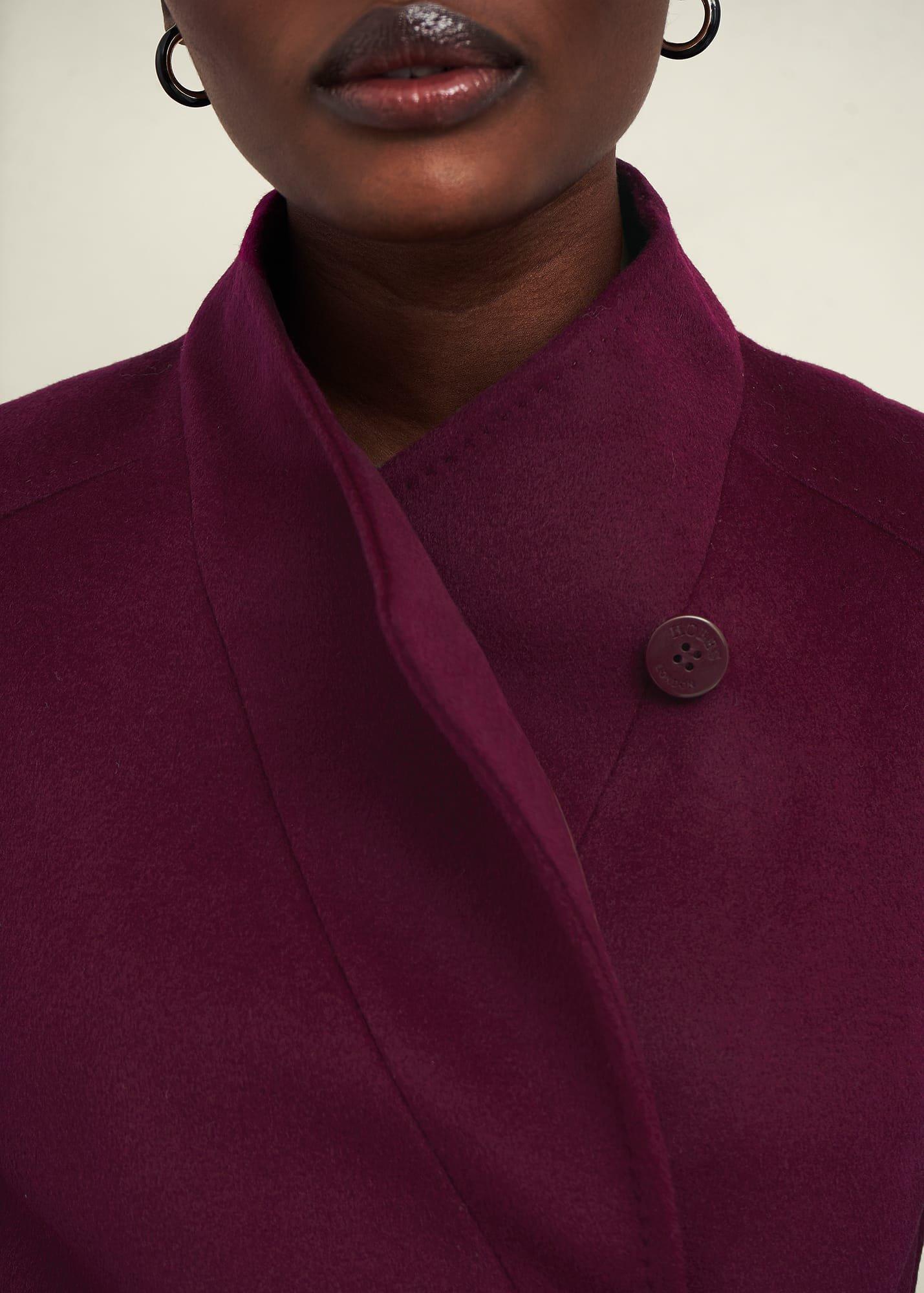 Cristie Wool Coat, Warm Plum, hi-res