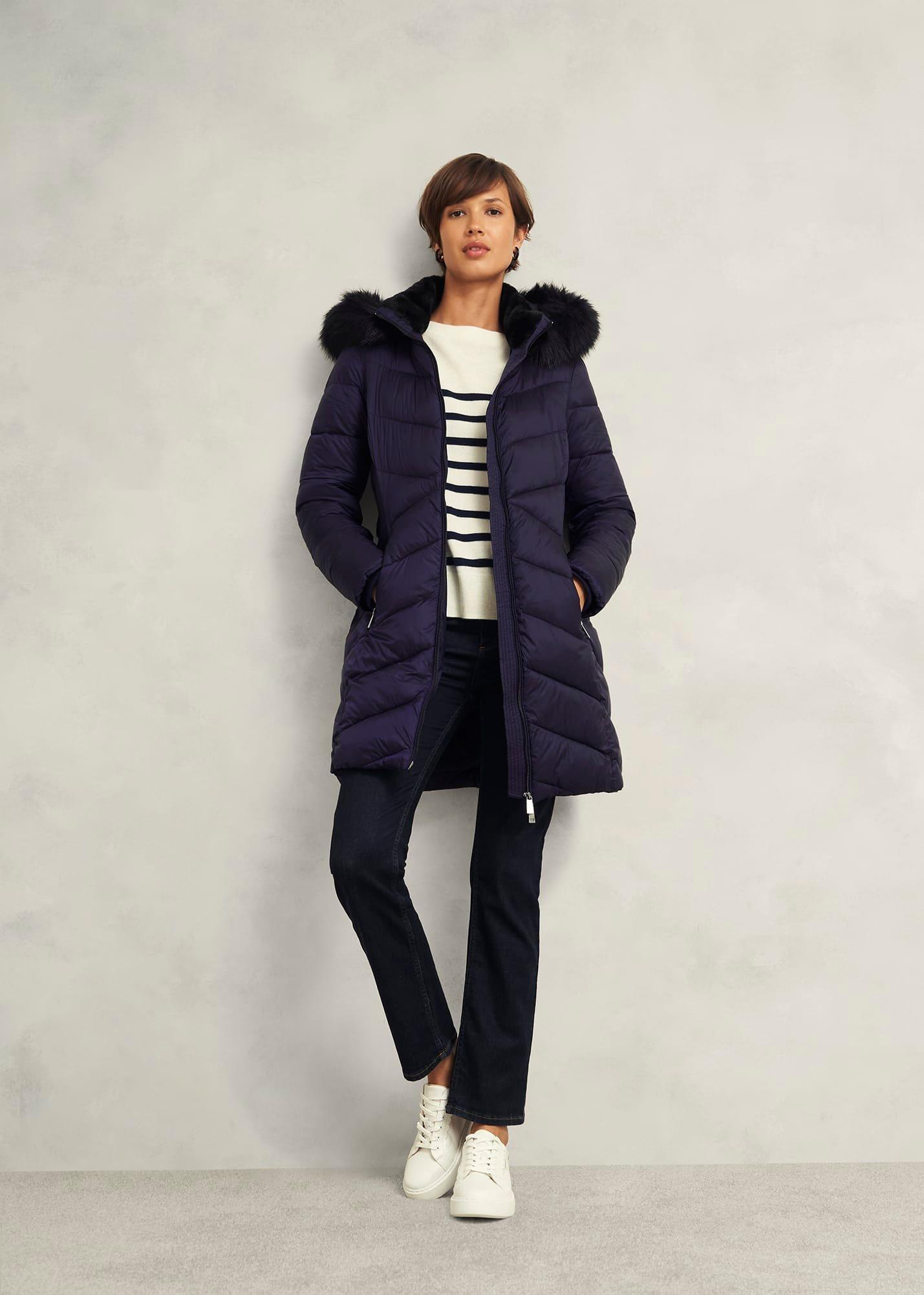 Alis Puffer Coat, Navy, hi-res