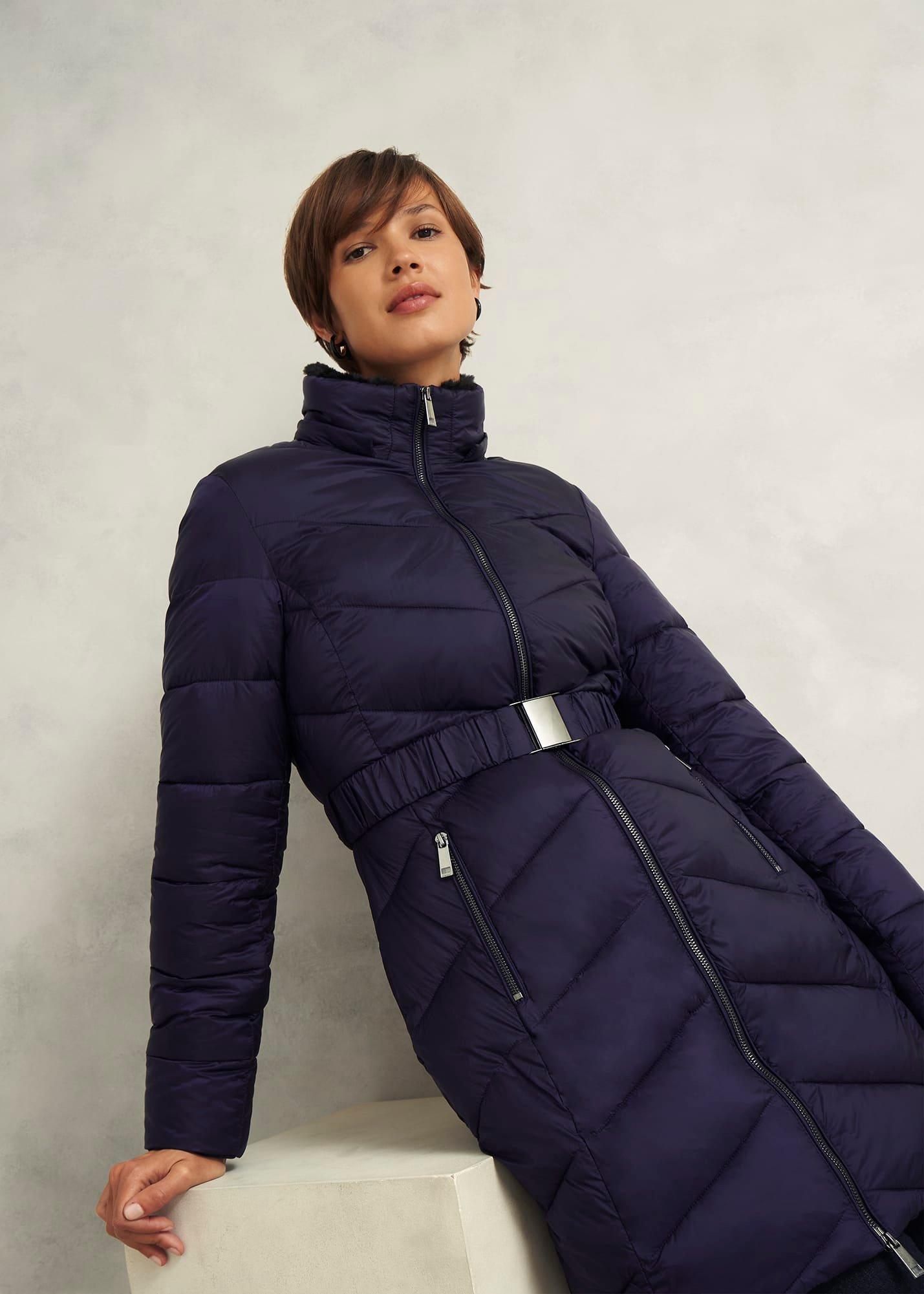 Alis Puffer Coat, Navy, hi-res
