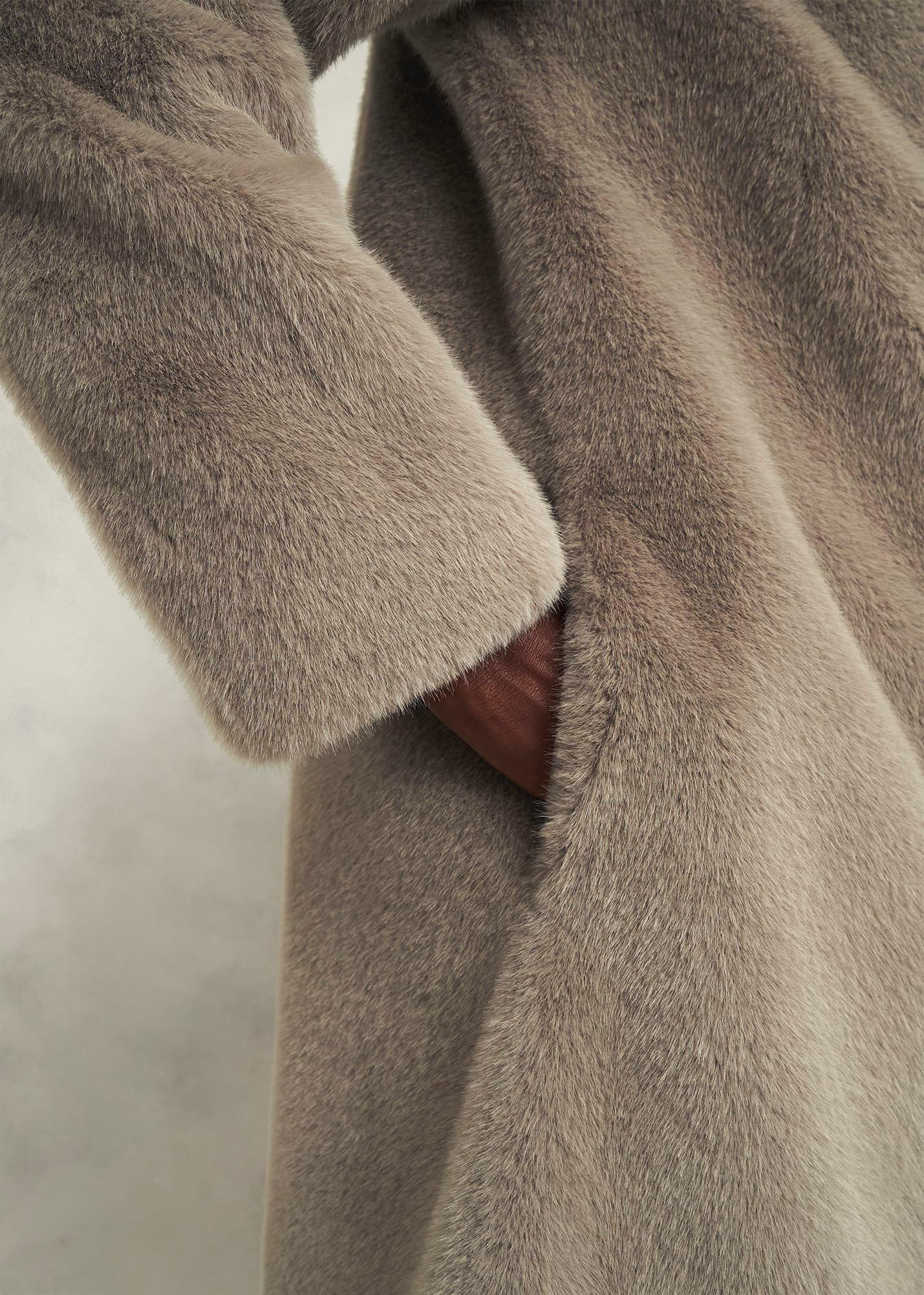 Tarini Faux Fur Coat, Mink, hi-res